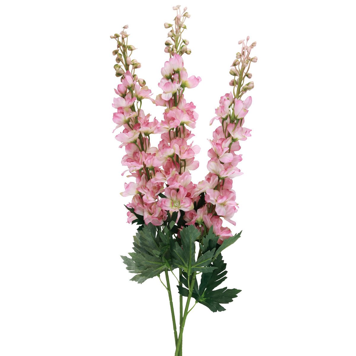 Kunstblume Delphinium Rittersporn künstlich Rosa 82cm 3St - Dekoblumen