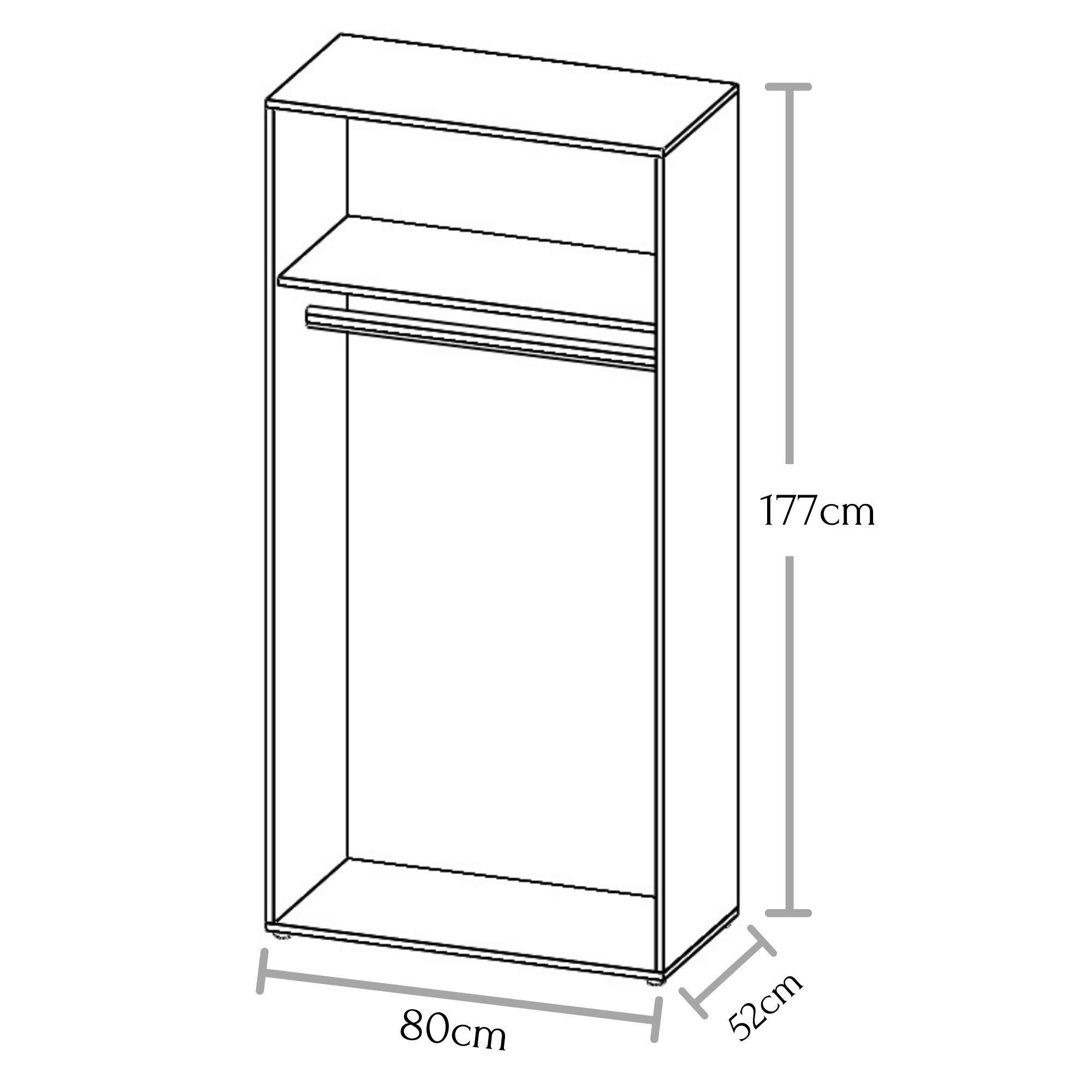 Pol-Power Kleiderschrank Drehtürenschrank BASE 2 – Bild 3 von 3