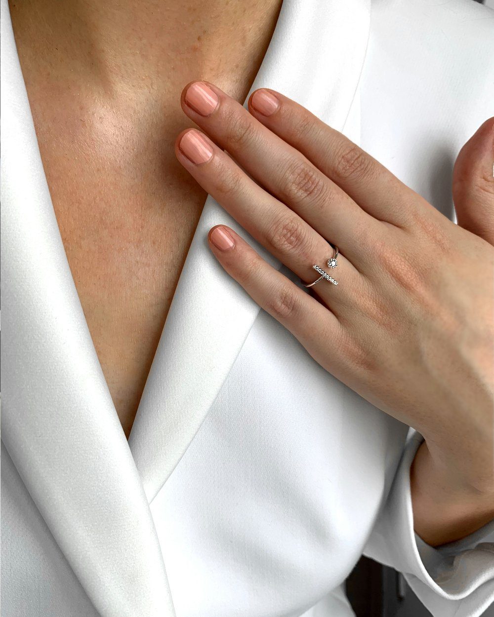 DANIEL CLIFFORD Silberring 'Kate' Damen Ring Silber 925 größenverstellbar Z günstig online kaufen