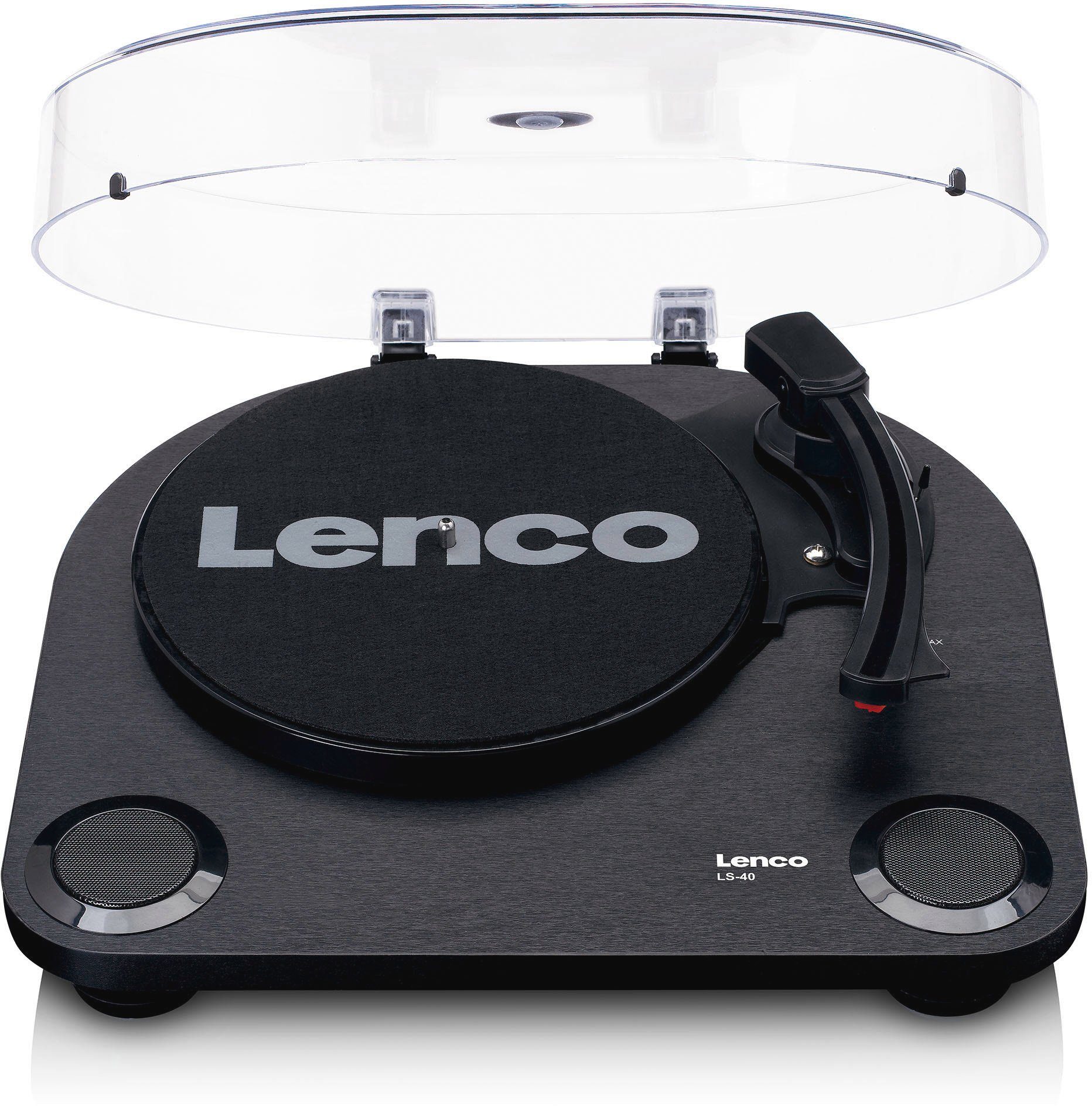 Lenco LS-40BK Lautsprechern int. mit mit ( Plattenspieler Plattenspieler Riemenantrieb Plattenspieler Riemenantrieb)