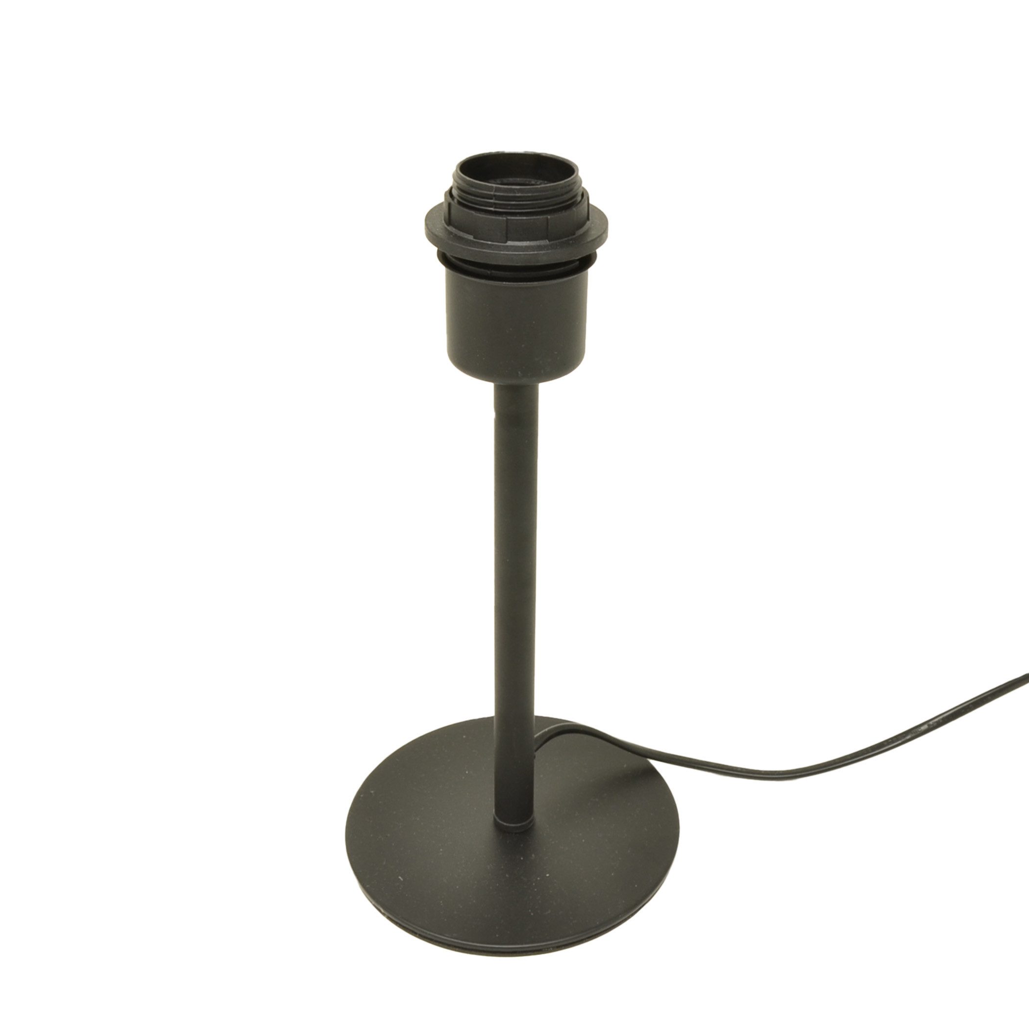 B&S Tischleuchte Lampenfuß Metall schwarz matt H 27cm für E27 max 40 Watt günstig online kaufen
