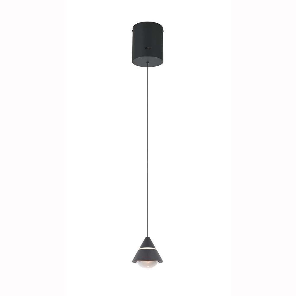TRIO Leuchten LED Pendelleuchte, LED-Leuchtmittel fest verbaut, Warmweiß, Neutralweiß, Tageslichtweiß, Pendelleuchte Hängeleuchte Deckenleuchte schwarz Farbtemperaturwahl H