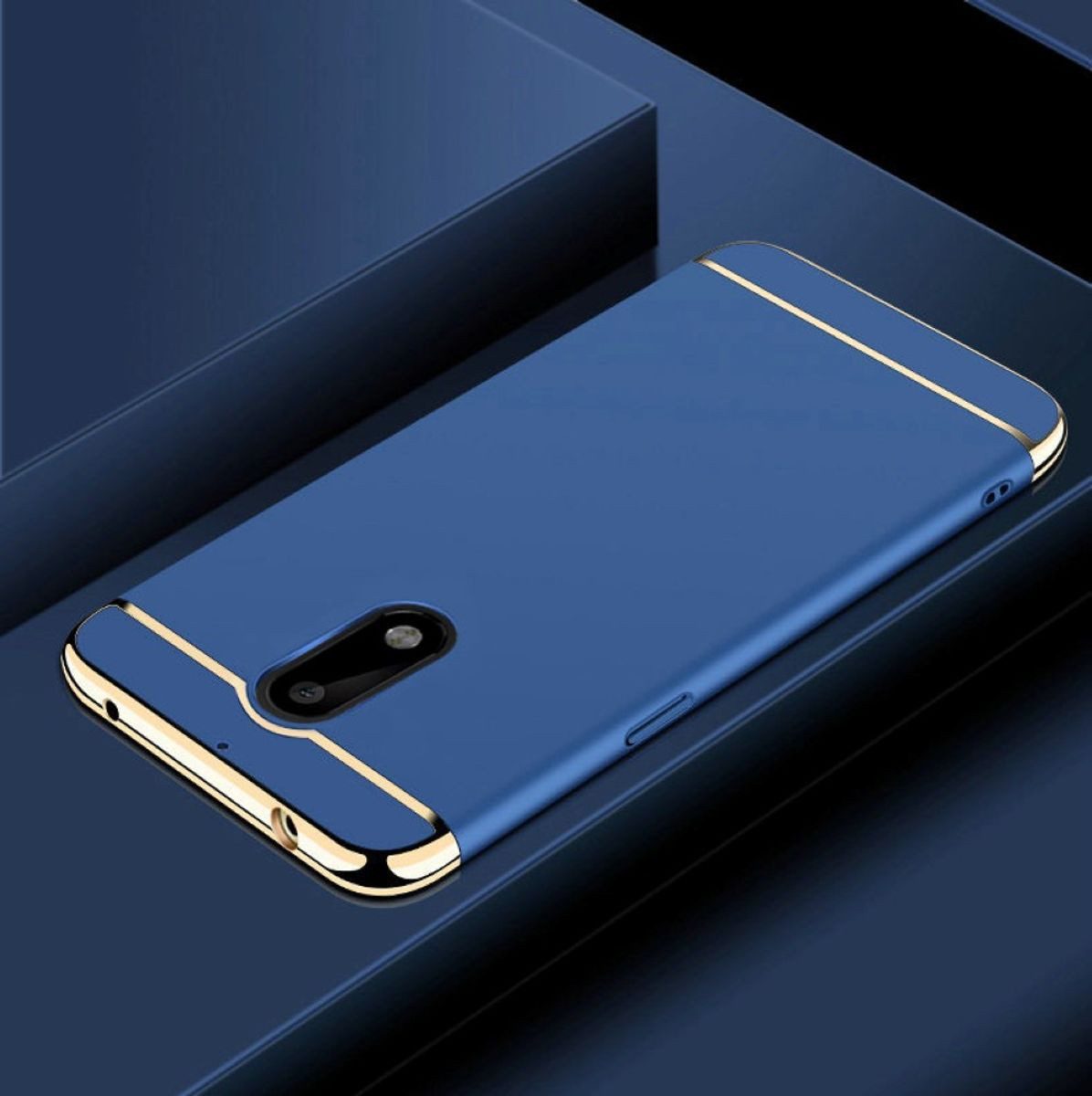 König Design Handyhülle Nokia 6, Nokia 6 Handyhülle Backcover Blau