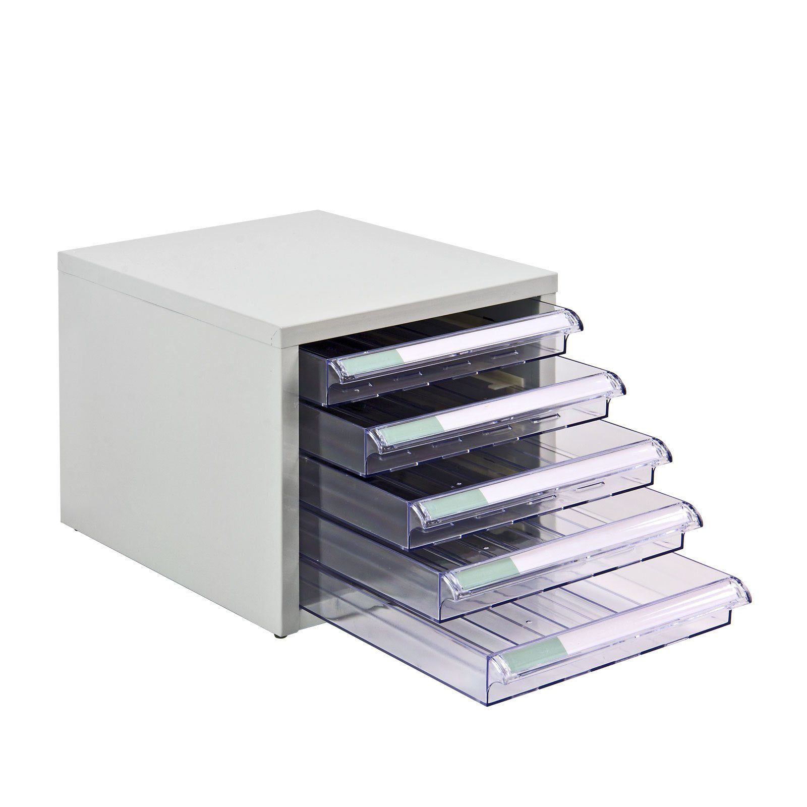 Thumbnail - ADB Schubladenbox Schubladencontainer mit 5 PVC Schubladen 27,3 x 25,5 cm (B x H)