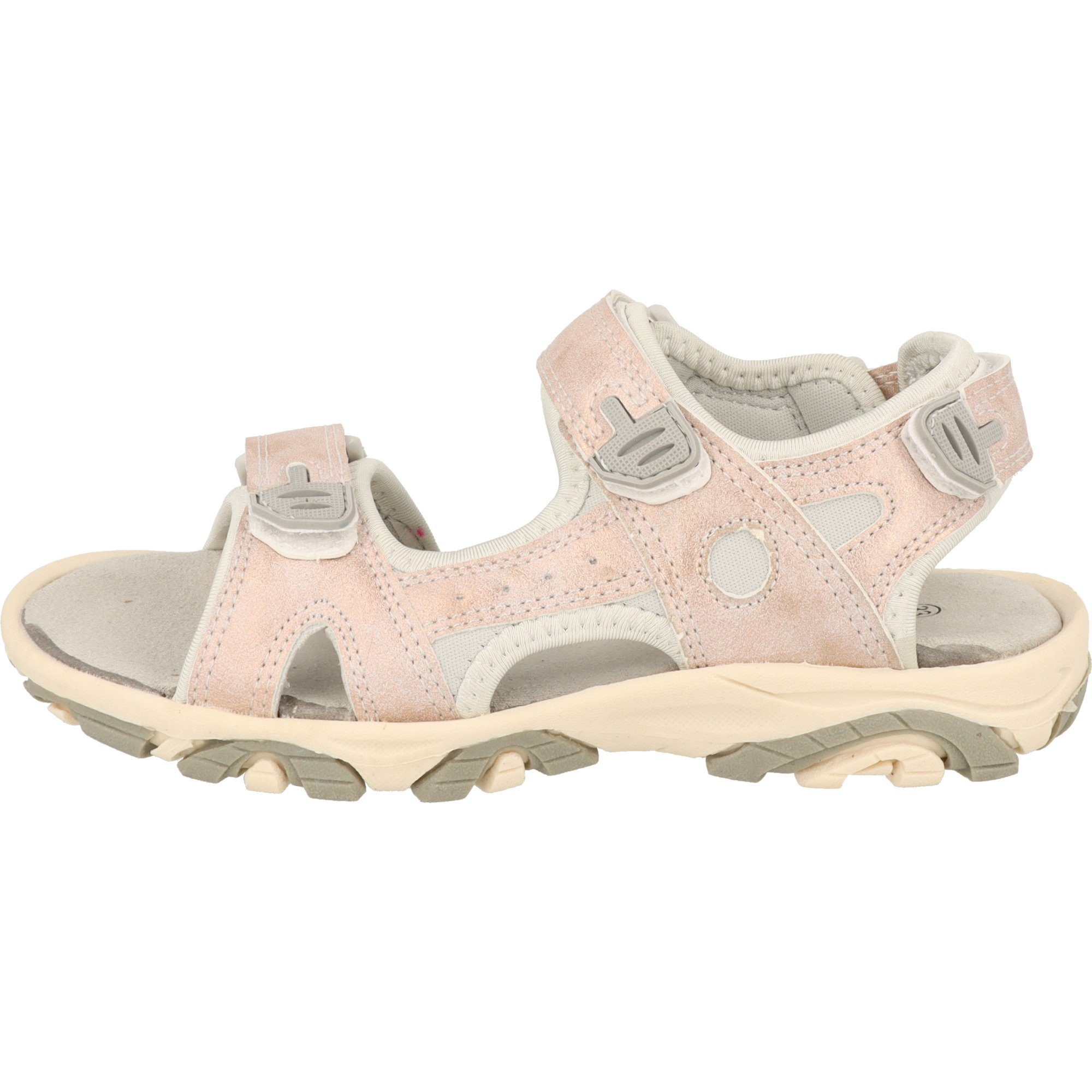 Indigo 482-351 Klettverschluss 3-Fach Outdoor Roségold Sandalen Outdoorsandale Mädchen