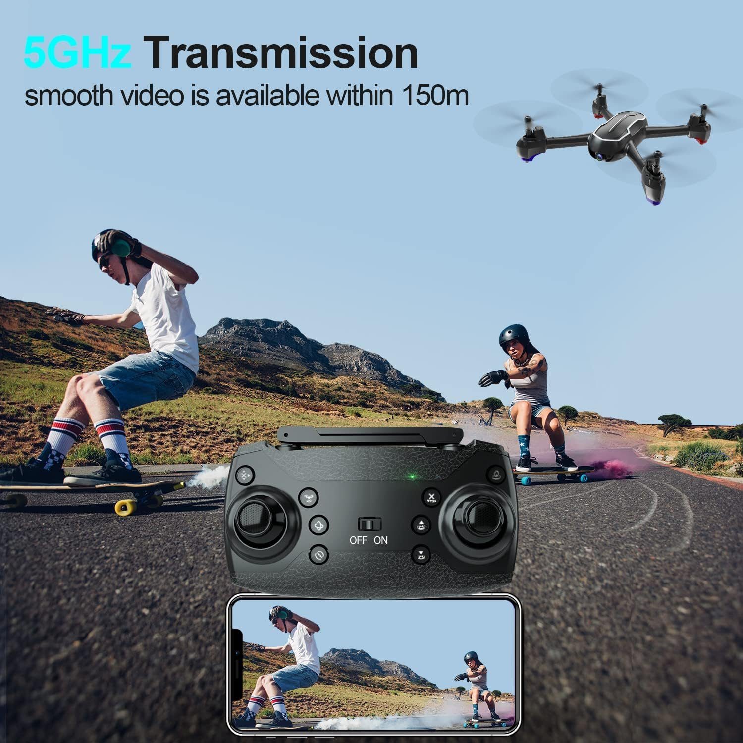 mit 1080P Min Loolinn Rückkehr Automatische Drohne Flugzeit) (720p, Drohne 32 GPS Kamera