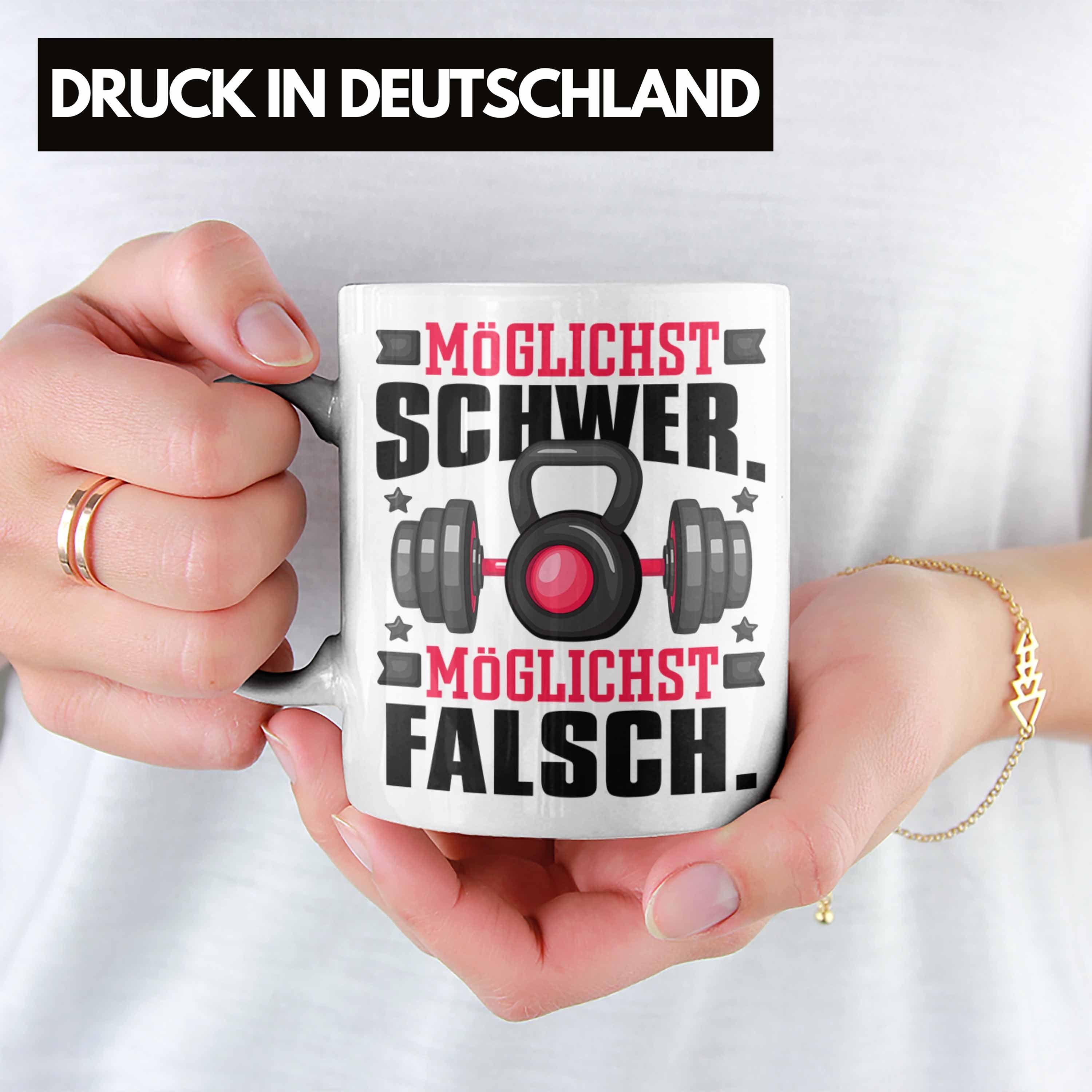 Geschenk Falsch Möglichst Bodybuilder Möglichst Schwer Trendation Tasse Weiss Tasse Bodybuild