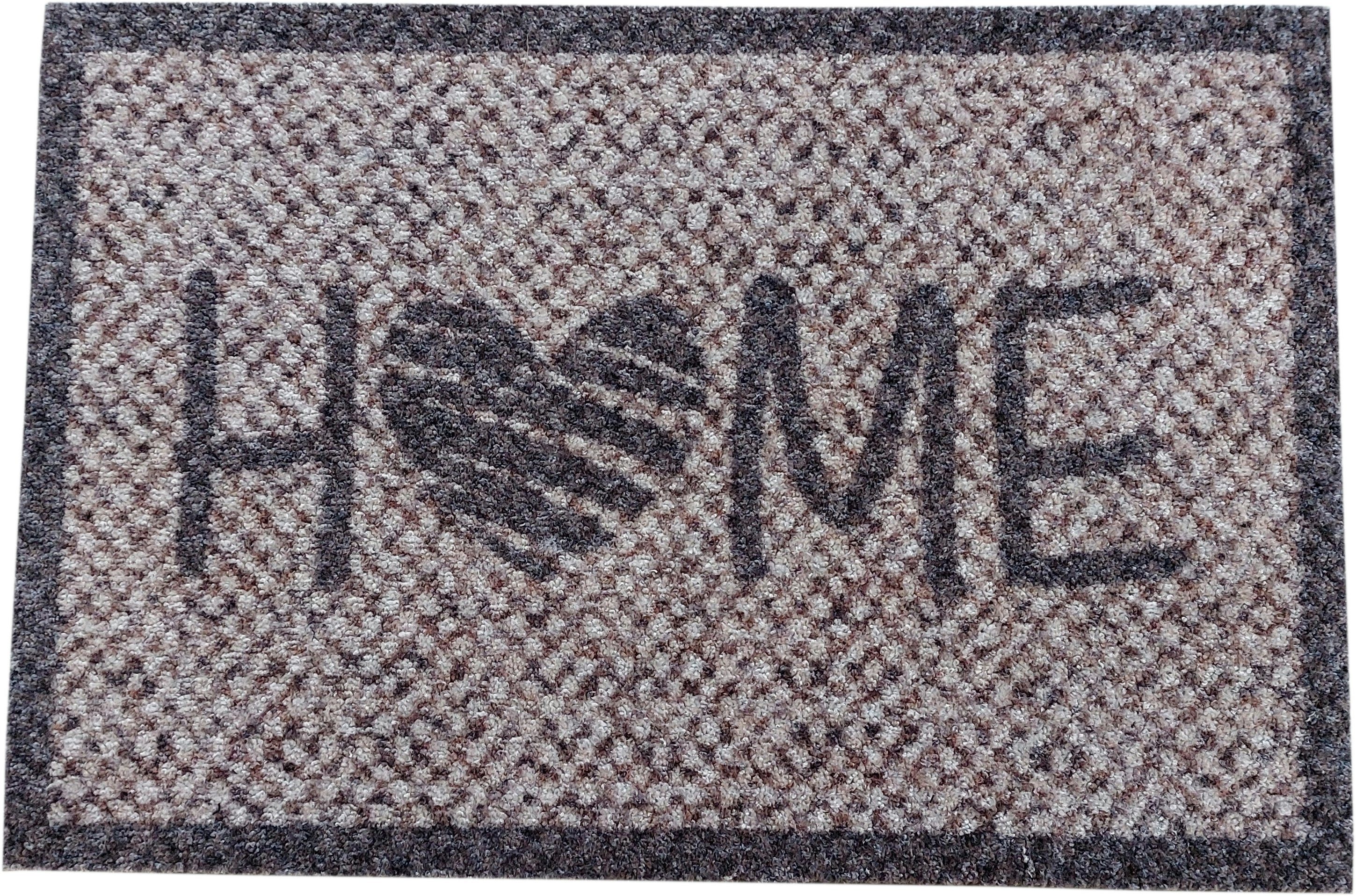 oKu-Tex Fußmatte Türvorleger mit Motiv, rutschfest und waschbar, verschiedene Motive und Sprüche, Wilkommen, Herz