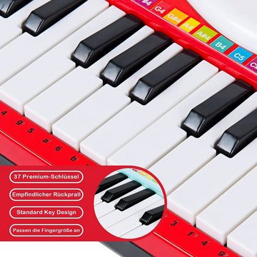 COSTWAY Spielzeug-Musikinstrument 37 Tasten, mit Licht