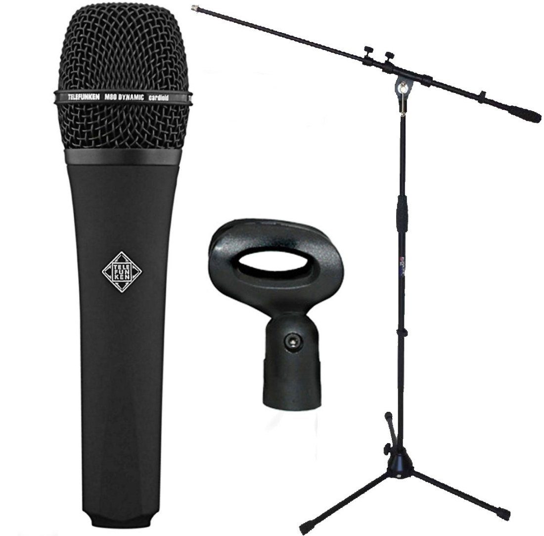 Mikrofon Telefunken M80 Black Mikrofon mit Mikrofonständer