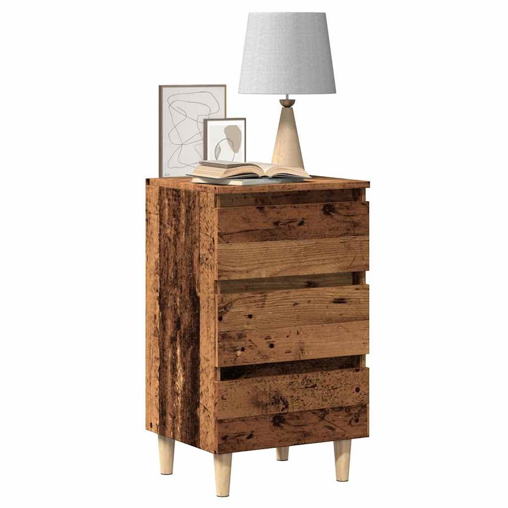 vidaXL Nachttisch NA Nachttisch Altholz-Optik 40x35x69 cm Spanplatte