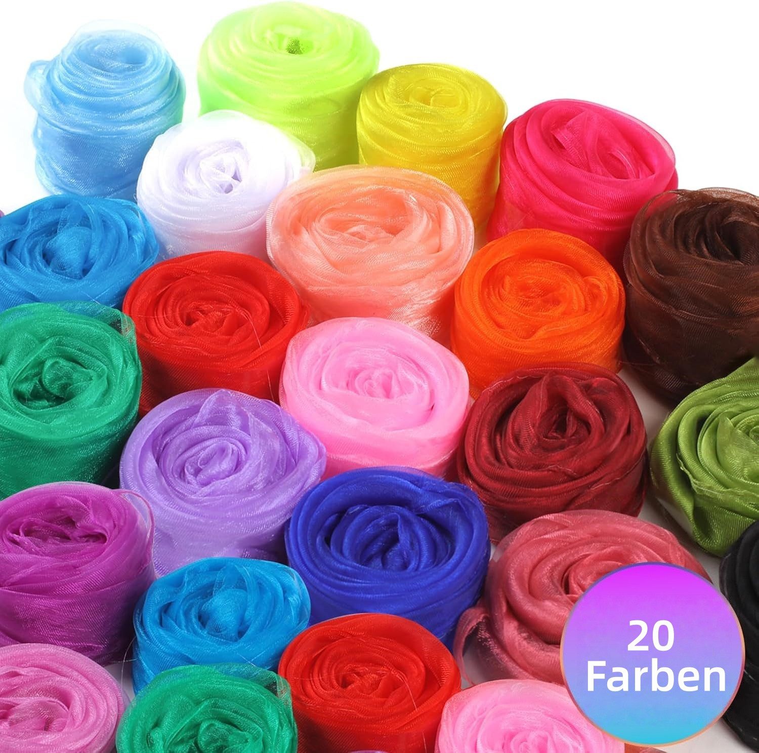 FOUORTUNATE-BEE Lernspielzeug 20er Set Jongliertücher aus Chiffon, bunt für Kinder & Tanz (20-St), Geeignet für Tanz, Spiel und sensorische Entwicklung. – Bild 2 von 5