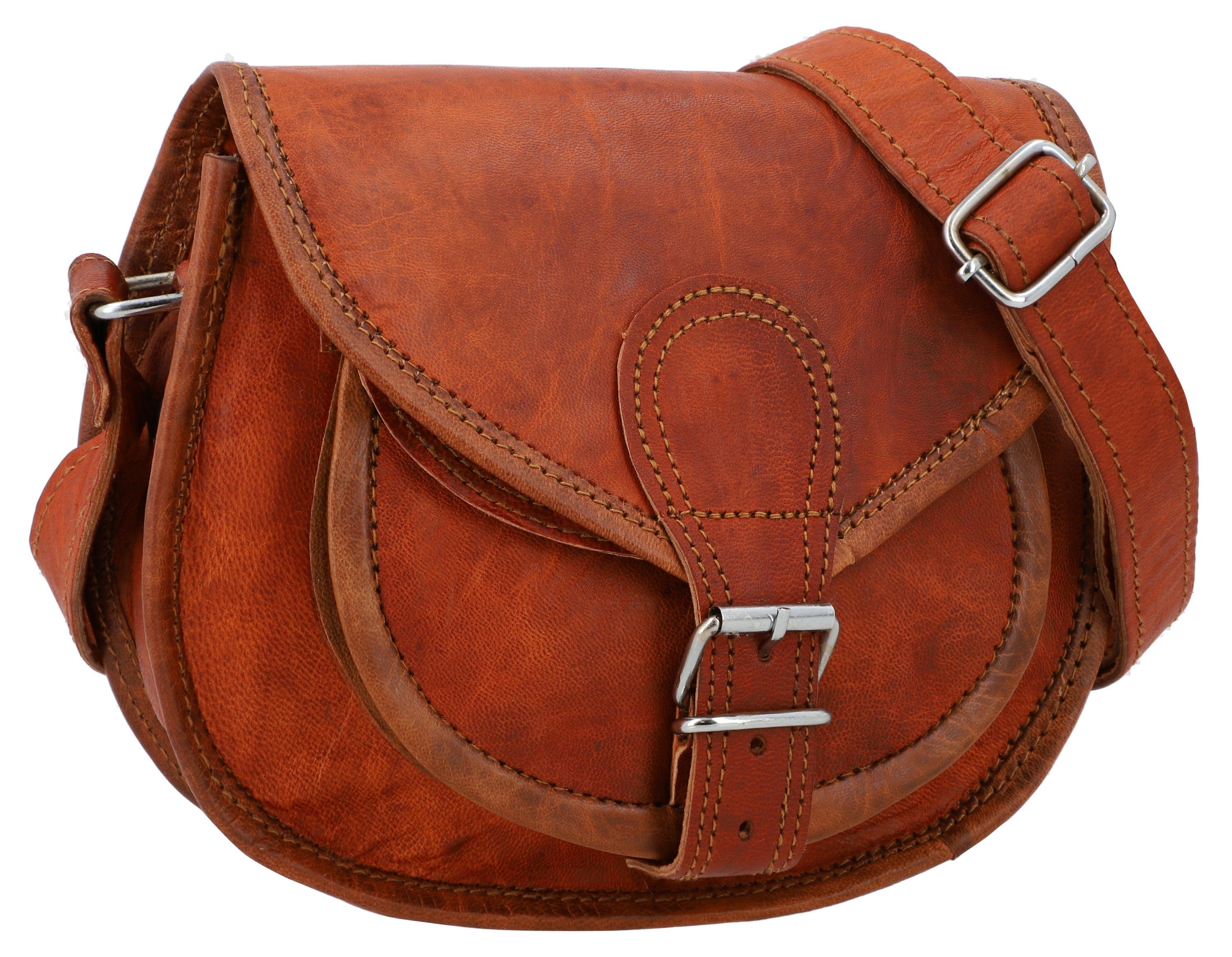 Gusti Leder Handtasche »Claire« (1-tlg), Umhängetasche Handtasche Ledertasche  Damen Vintage Braun Leder