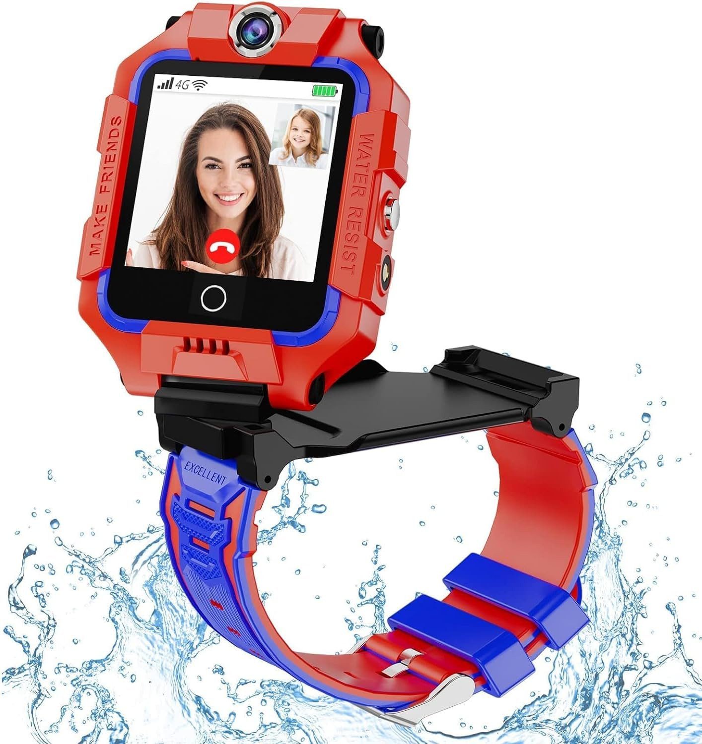 OKYUK T45 Smartwatch (4,2 cm, sim-karte), 4G Kinder Smartwatch