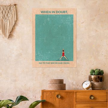 Posterlounge Wandfolie WallChart, Go to the Water and Swim, Illustration