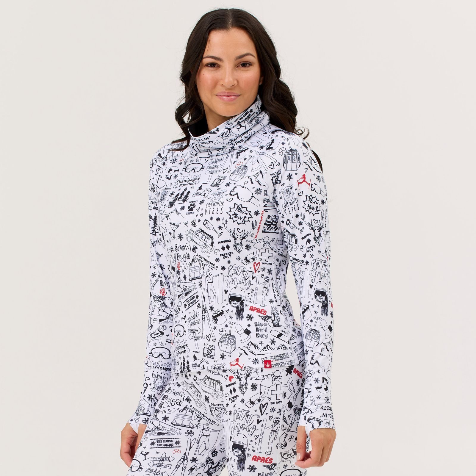 Krimson Klover Langarmshirt Graffiti Turtleneck (1-tlg)