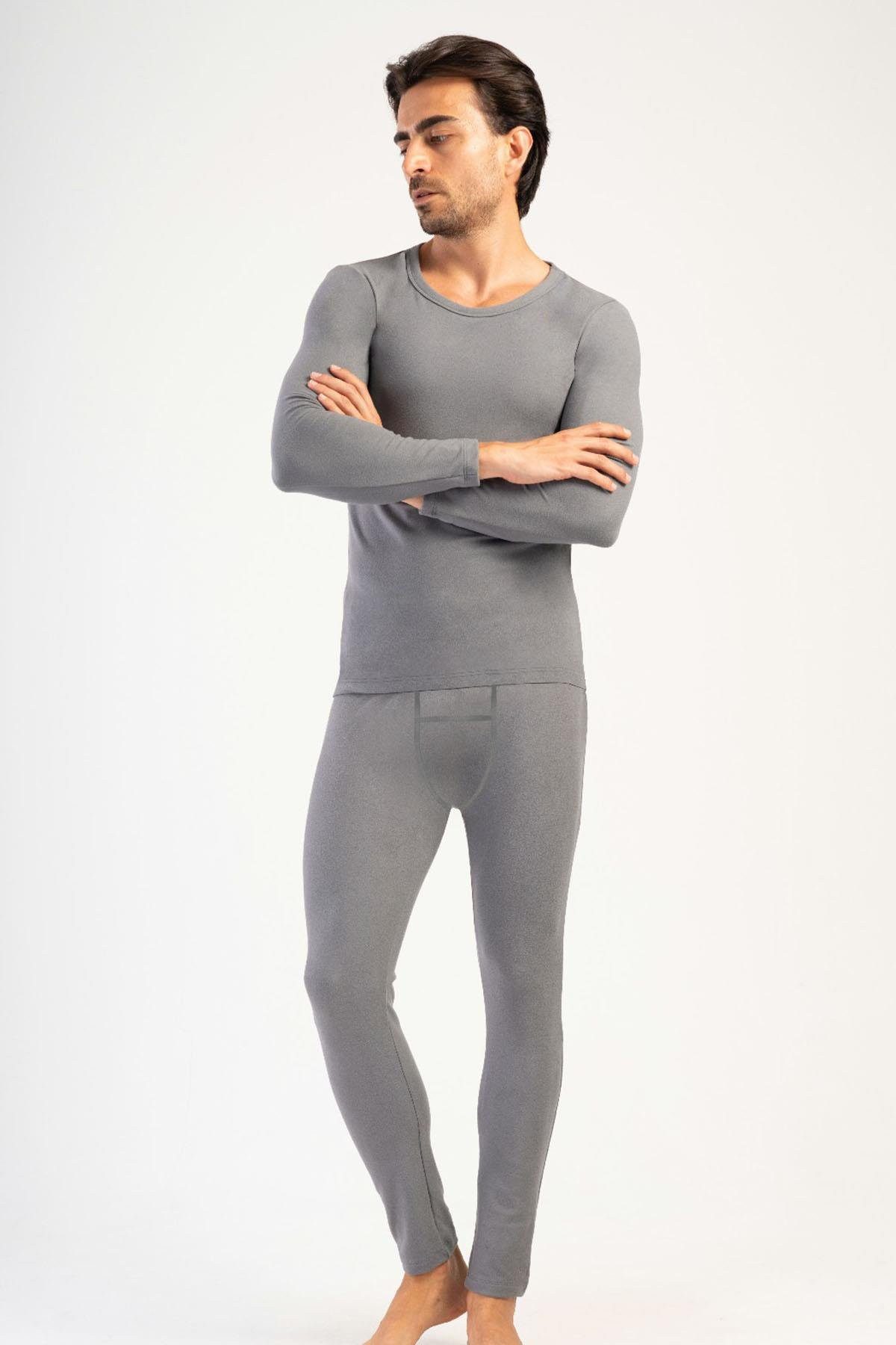 C&CITY Blusentop Herren Langarm Thermounterwäsche Set
