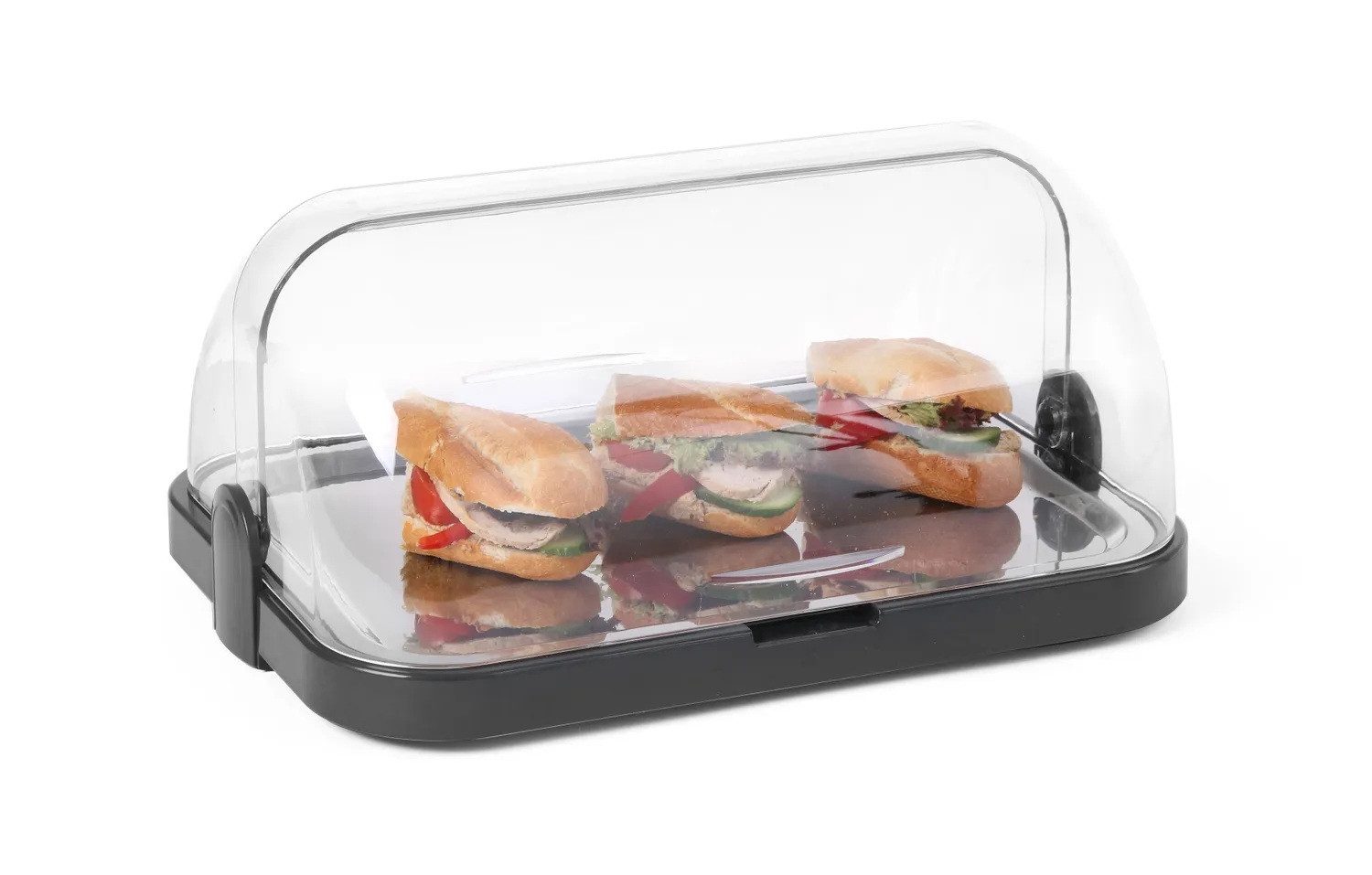 Hendi Schutzhaube Rolltop-Kühldisplay Transparent - einfach,(1-tlg)