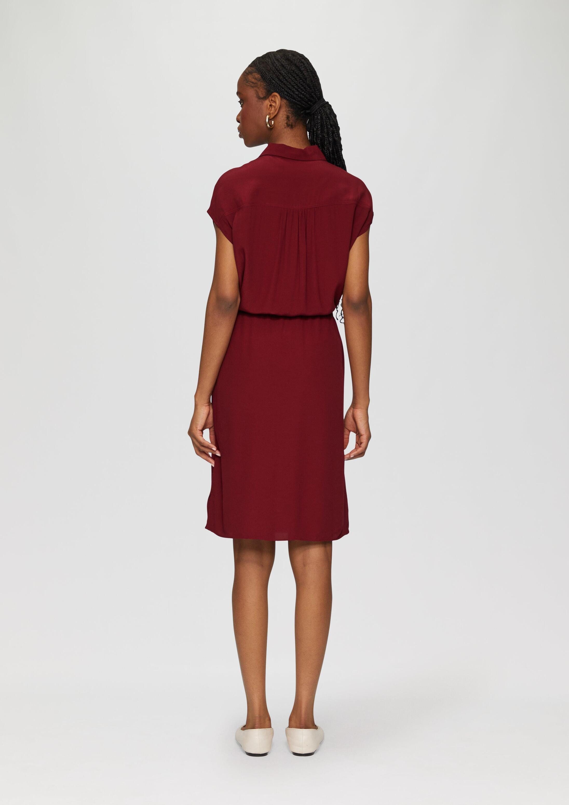 s.Oliver Minikleid Kleid Ärmelloses Hemdblusenkleid aus Viskose