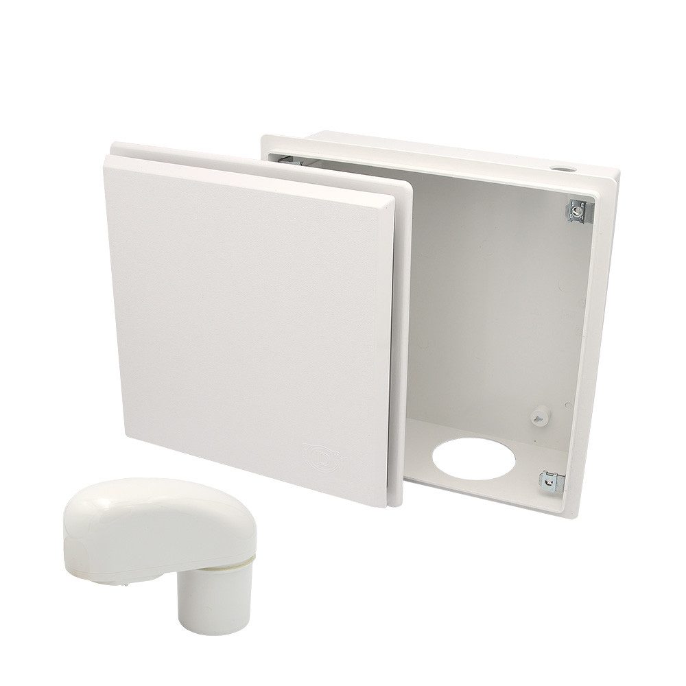 DURGO Dachdurchführung Durgo Einbaukasten Basic inkl. Frontplatte weiß, ABS