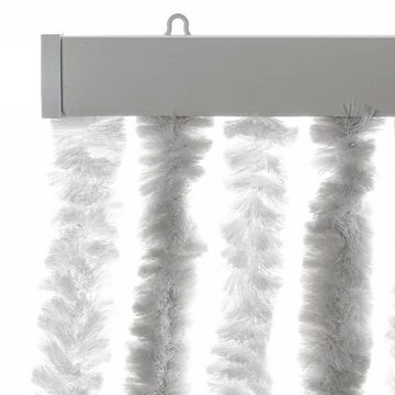 vidaXL Insektenschutz-Vorhang Fliegenvorhang Hellgrau und Weiß 90x200 cm Chenille