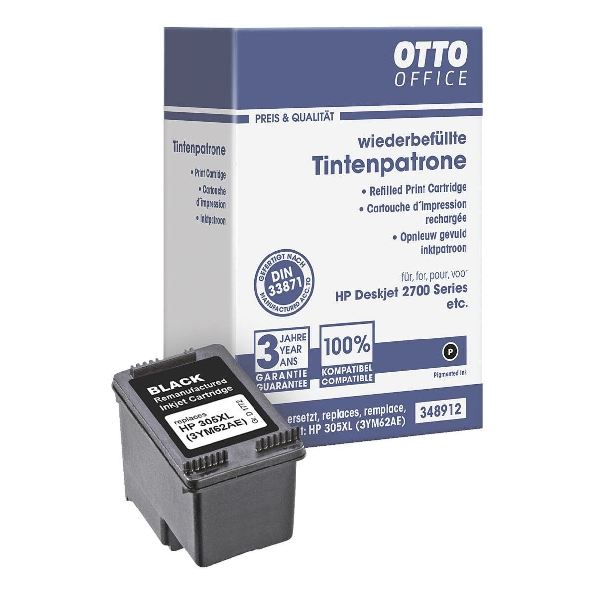 Otto Office  Office 3YM62AE Tintenpatrone (ersetzt HP 305 XL (3YM62AE), schwarz)