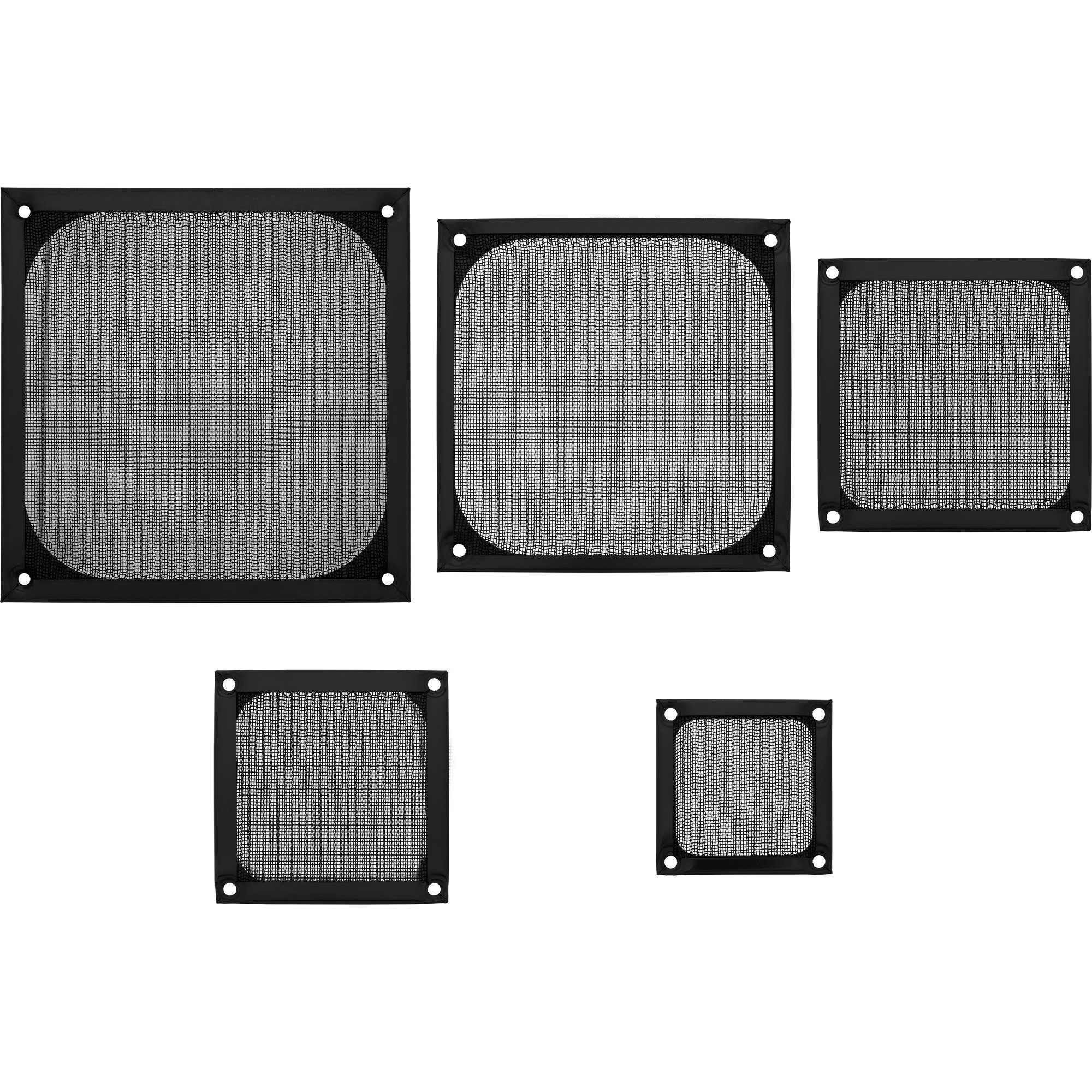 Inline Lüftungsgitter InLine® Lüftergitter, Aluminium Filter, 92x92mm, schwarz