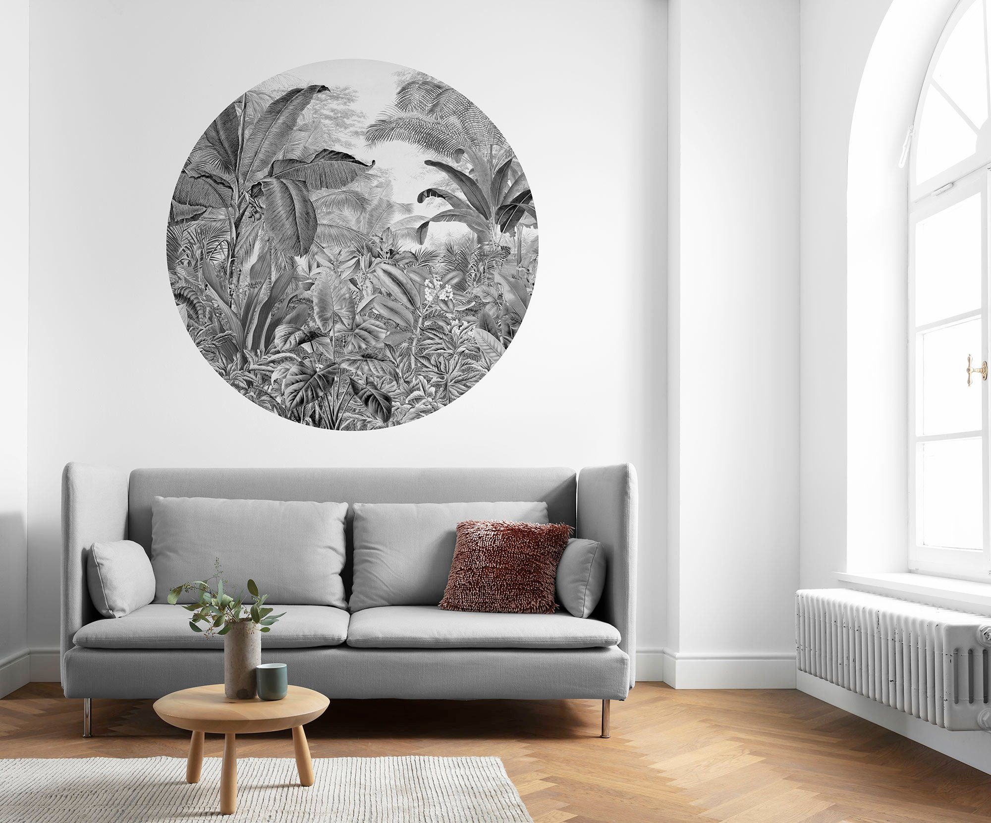 Komar Fototapete Vlies selbstklebend - Wild Woods - Größe 125 x 125 cm, glatt, bedruckt, (1 St), Wohnzimmer, Schlafzimmer
