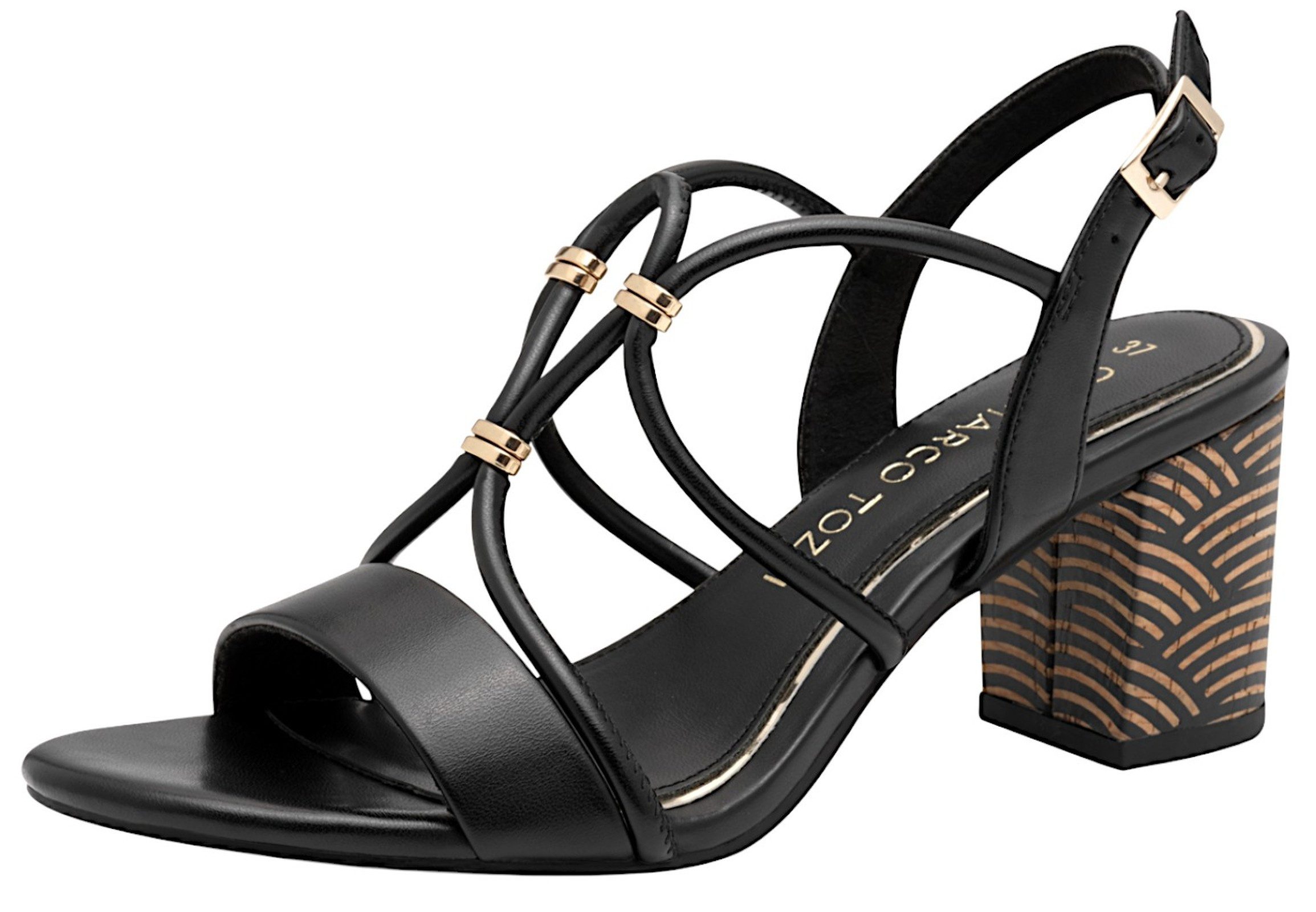 MARCO TOZZI 2-28311-44 001 Black Sandale