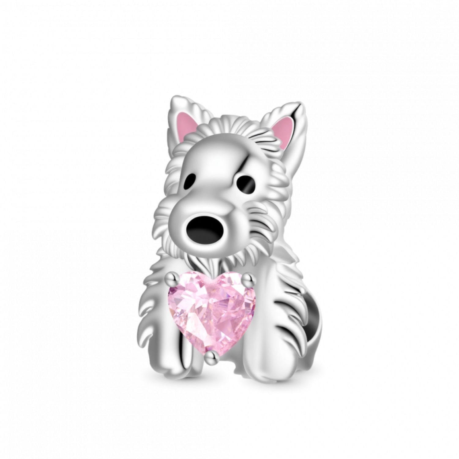Bead Gnoce Charm Terrier mit Herz IDC112