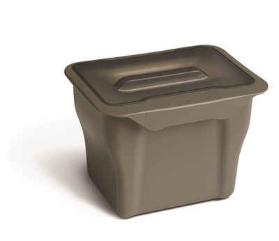 Victory Einbaumülleimer Abfallsammler Küchen-Box 5 Liter Grau Deckel transparent
