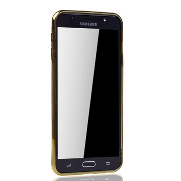 König Design Handyhülle Samsung Galaxy J4 Plus, Samsung Galaxy J4 Plus Handyhülle Bumper Backcover Gold
