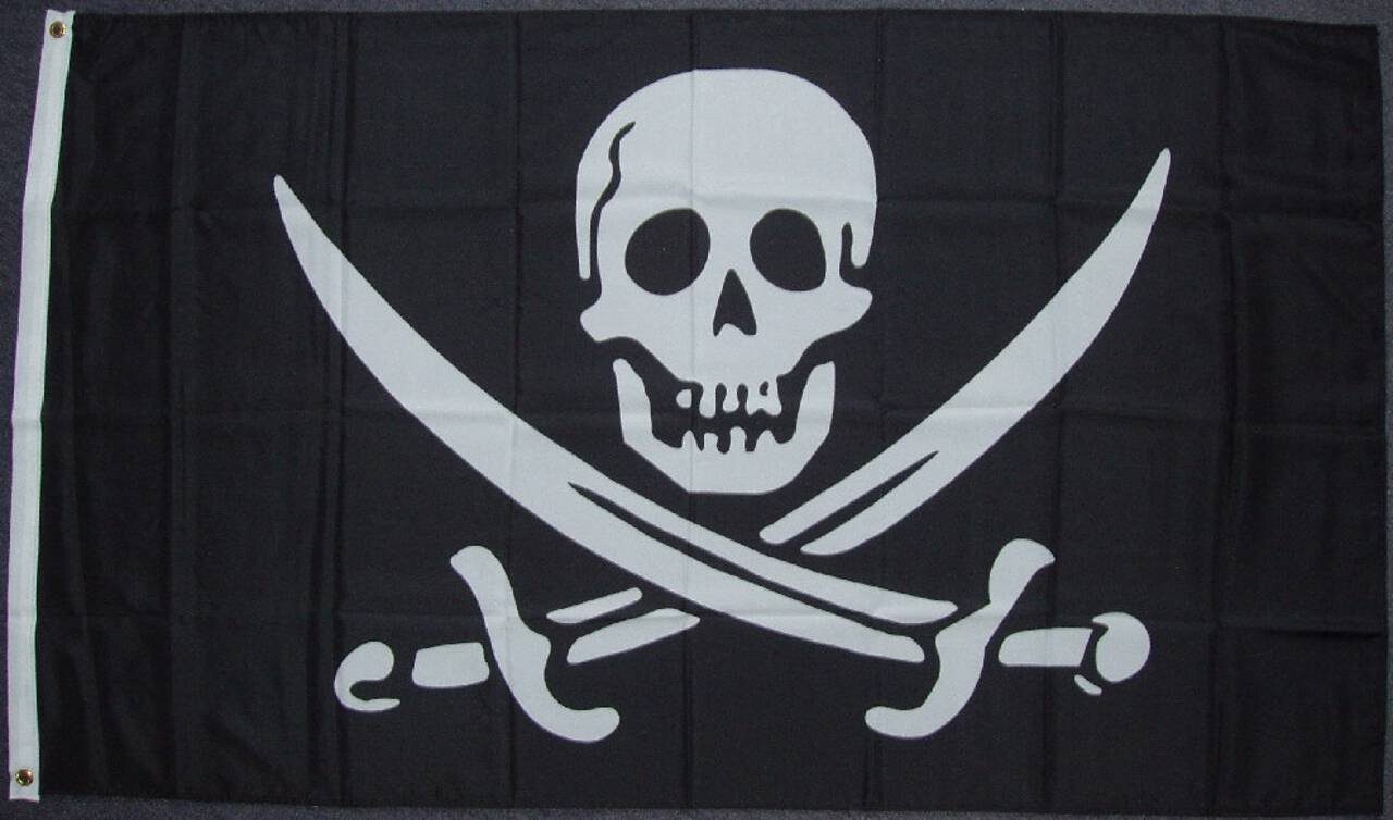 flaggenmeer Flagge Pirat mit zwei Säbeln 80 g/m²