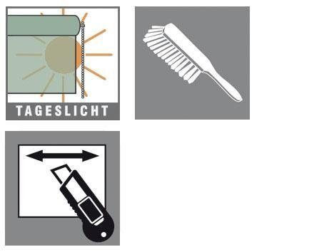 Klebemontage Tageslicht, WOHNIDEE-Kollektion, Schraubmontage Rollo freihängend, Bohren, weiß möglich Klemmfix, / Lichtschutz, Seitenzugrollo ohne