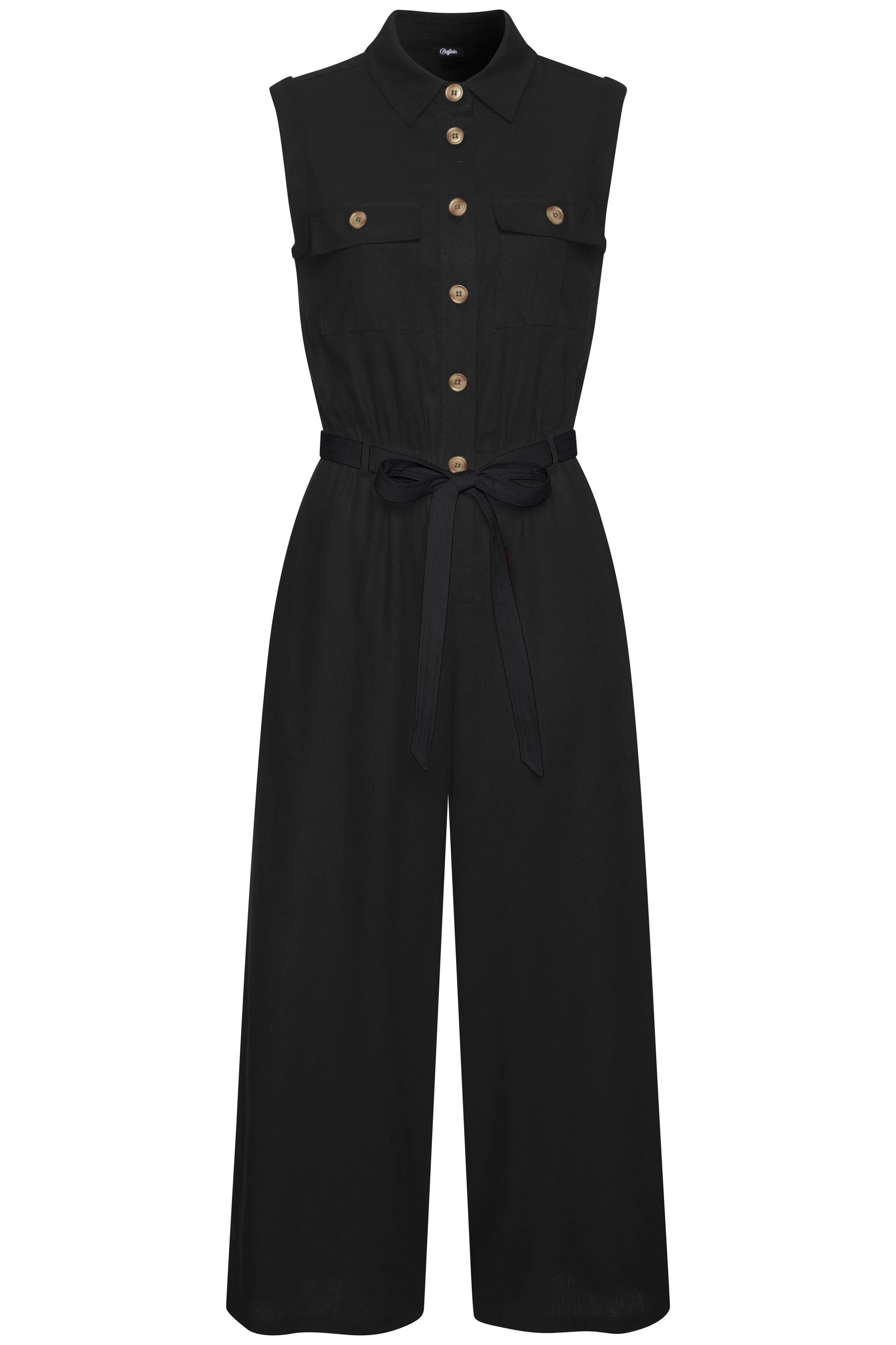 Buffalo Overall (mit Bindegürtel) aus Leinenmix, günstig online kaufen