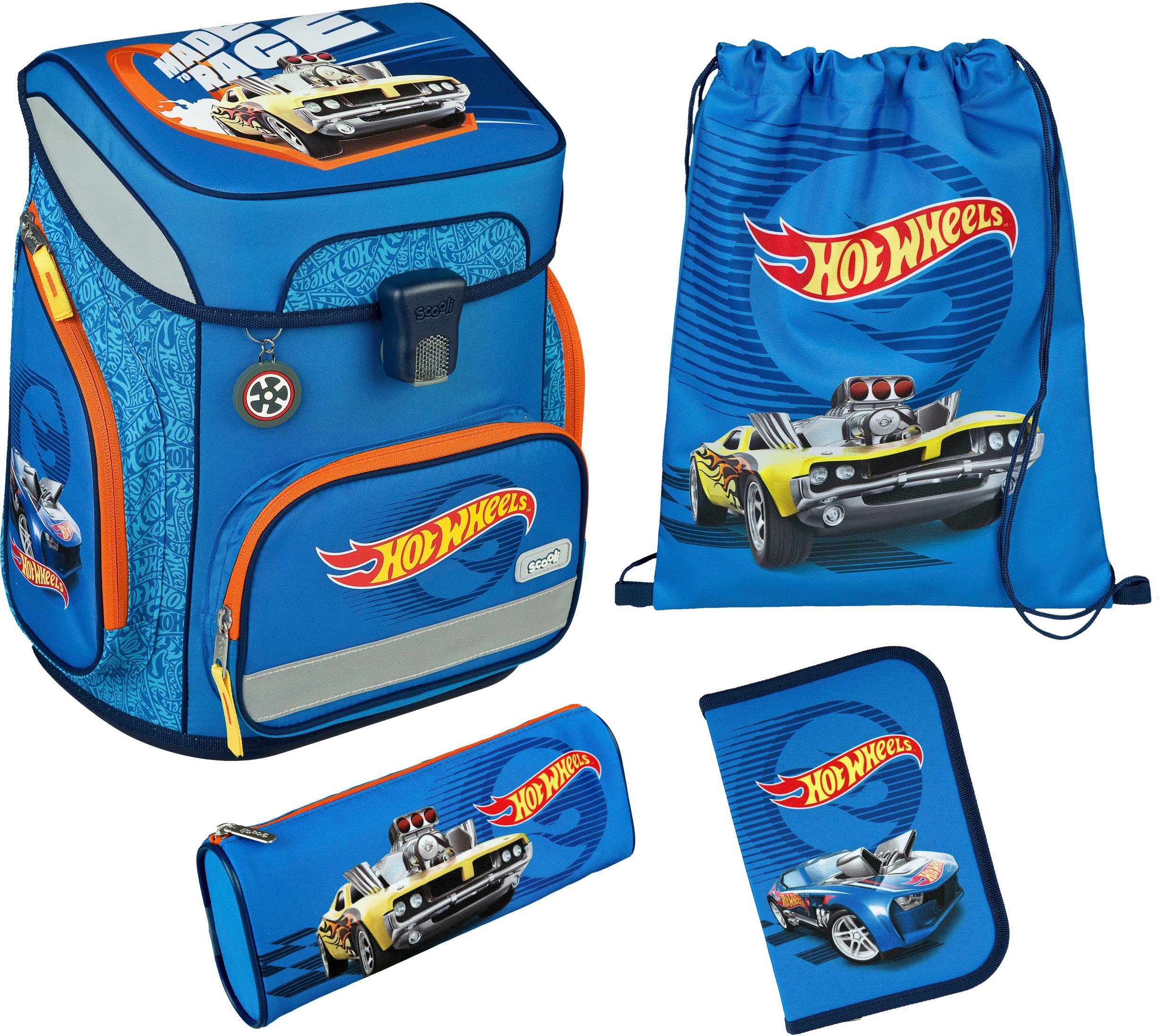 Scooli Schulranzen EasyFit, Hot Wheels (Set, 5-tlg)