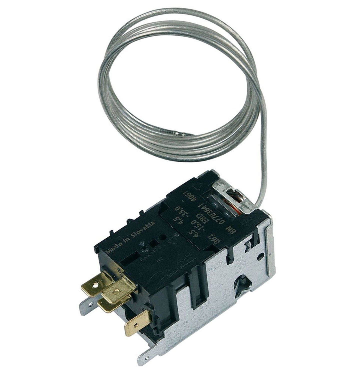 VIOKS Thermodetektor Thermostat Ersatz für Danfoss 077B3641, 900mm Kapillarrohr 4x6,3mm AMP für Kühlschrank Gefrierschrank