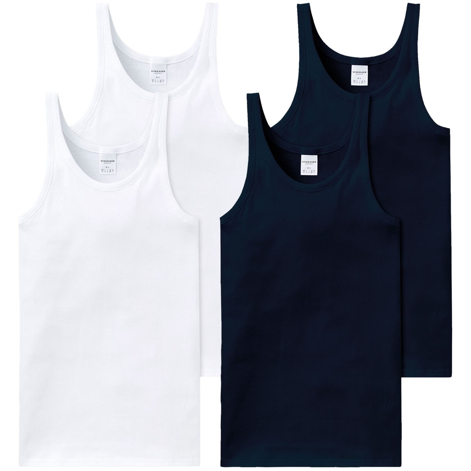 2 x weiß / 2 x navy