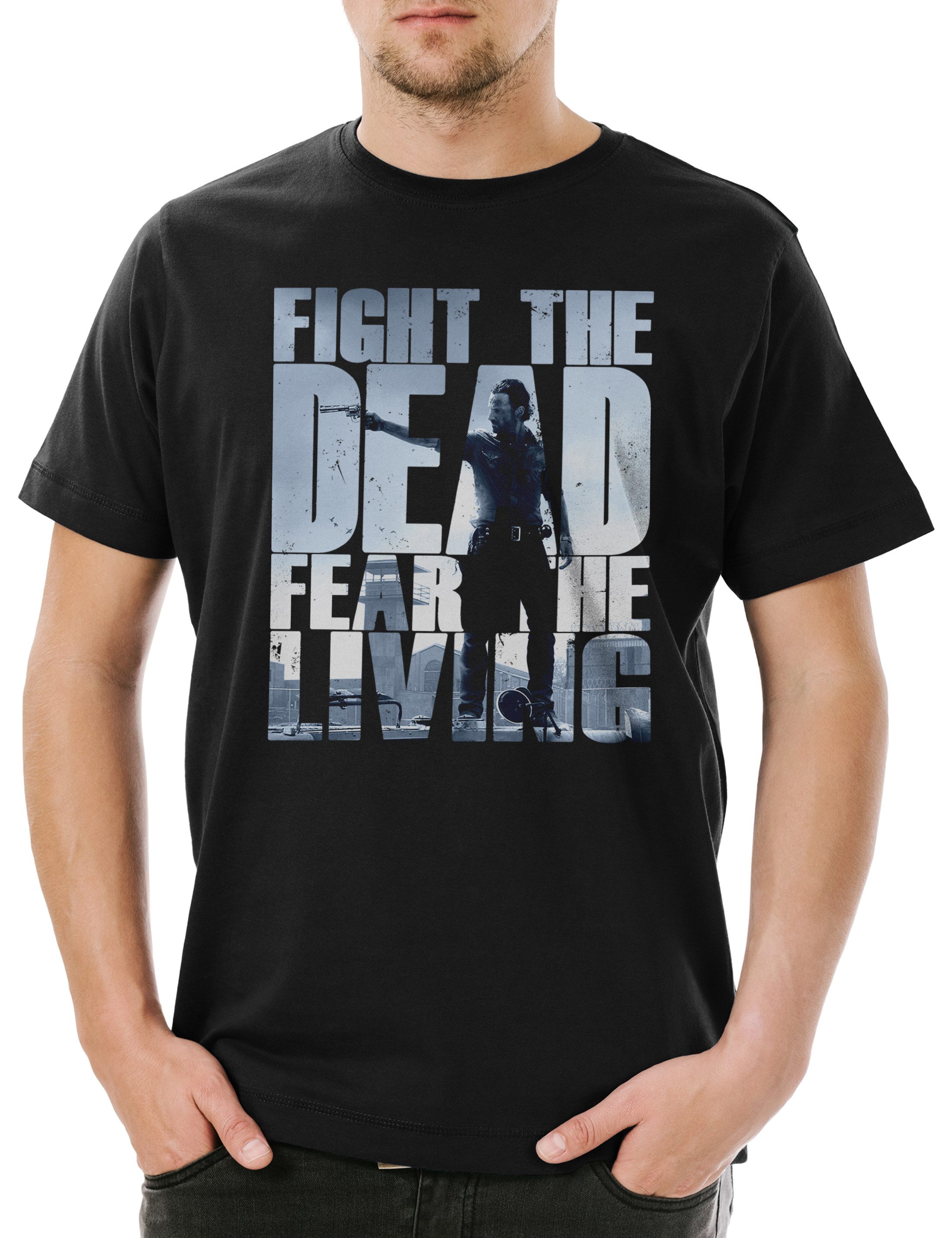 Urban Backwoods Print-Shirt Fight The Dead Fear The Living III Herren T-Shirt Walking Rick Grimes (1-tlg) Zombie Walker Day of