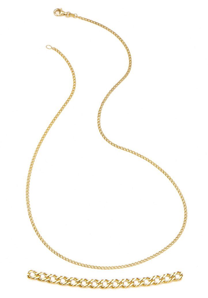 Panzerkette Schmuck Geschenk Gold 333 Halsschmuck Collierkette 1,7 mm breit