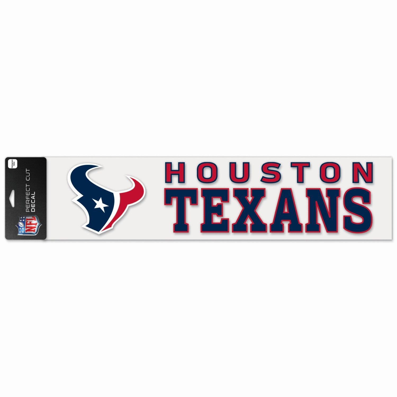 Aufkleber WinCraft 10x40cm Houston Wanddekoobjekt Texans Teams XXL NFL Perfect Cut