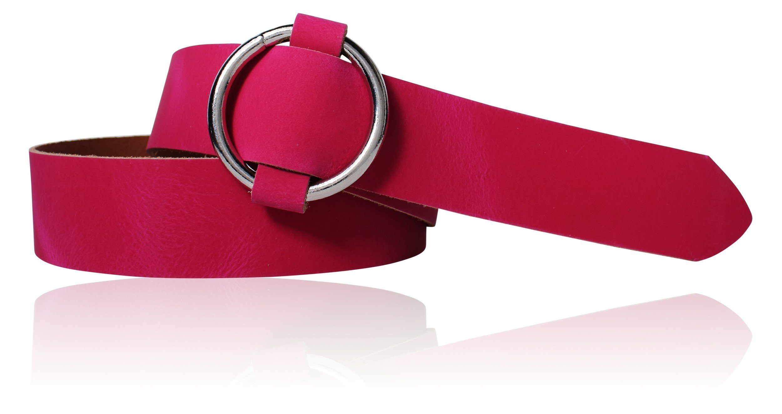 FRONHOFER Taillengürtel 18615 Damengürtel, große Ring-Schnalle stufenlos einstellbar, sehr bequem Pink