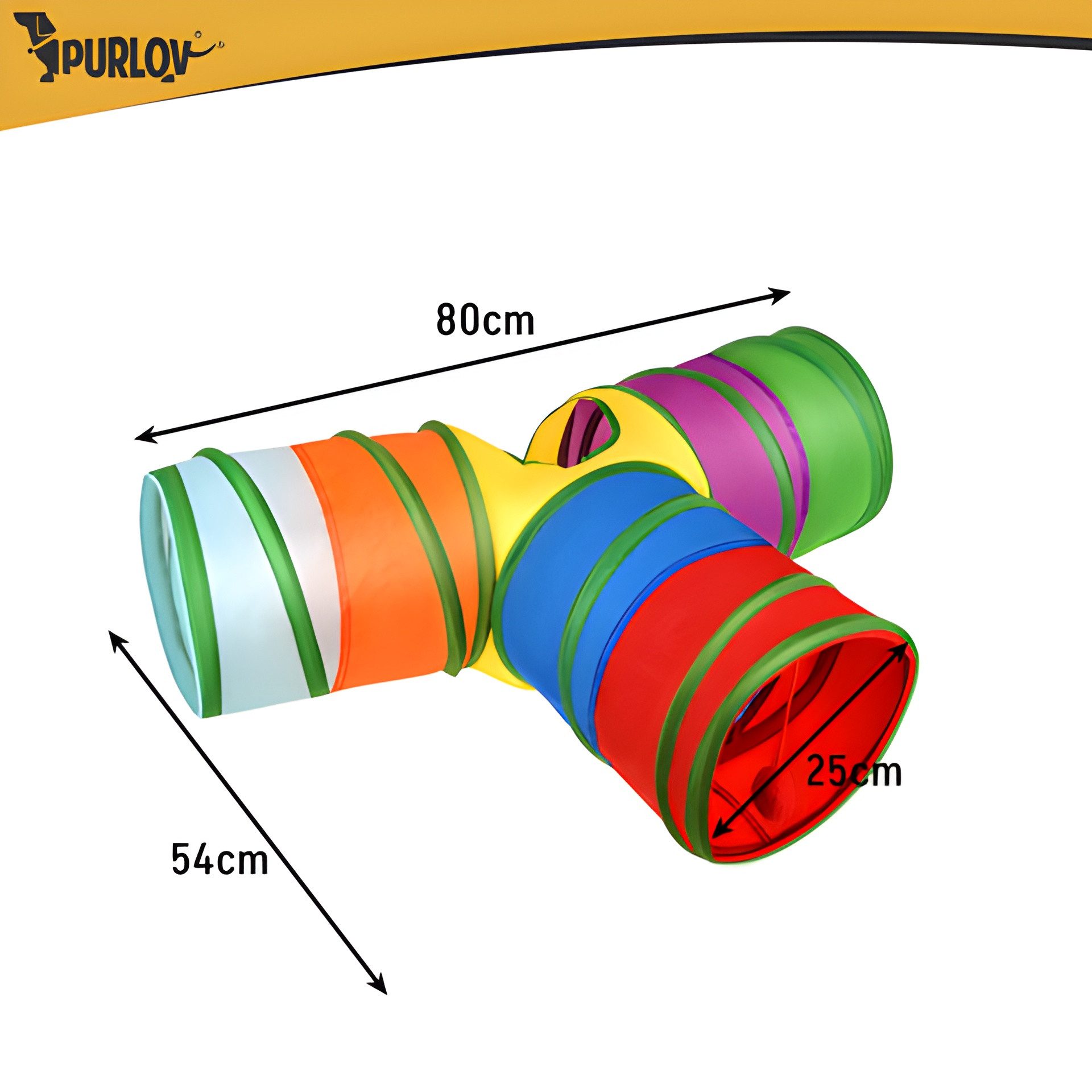 Purlov Tier-Intelligenzspielzeug Katzenspielzeug Katzen Spielzeug Katzentunnel Bälle Federspielzeug, Kunststoff, Spielzeug-Set (24-tlg) 24-teiliges Spielzeug-Set mit XXL-Tunnel und Angelrute