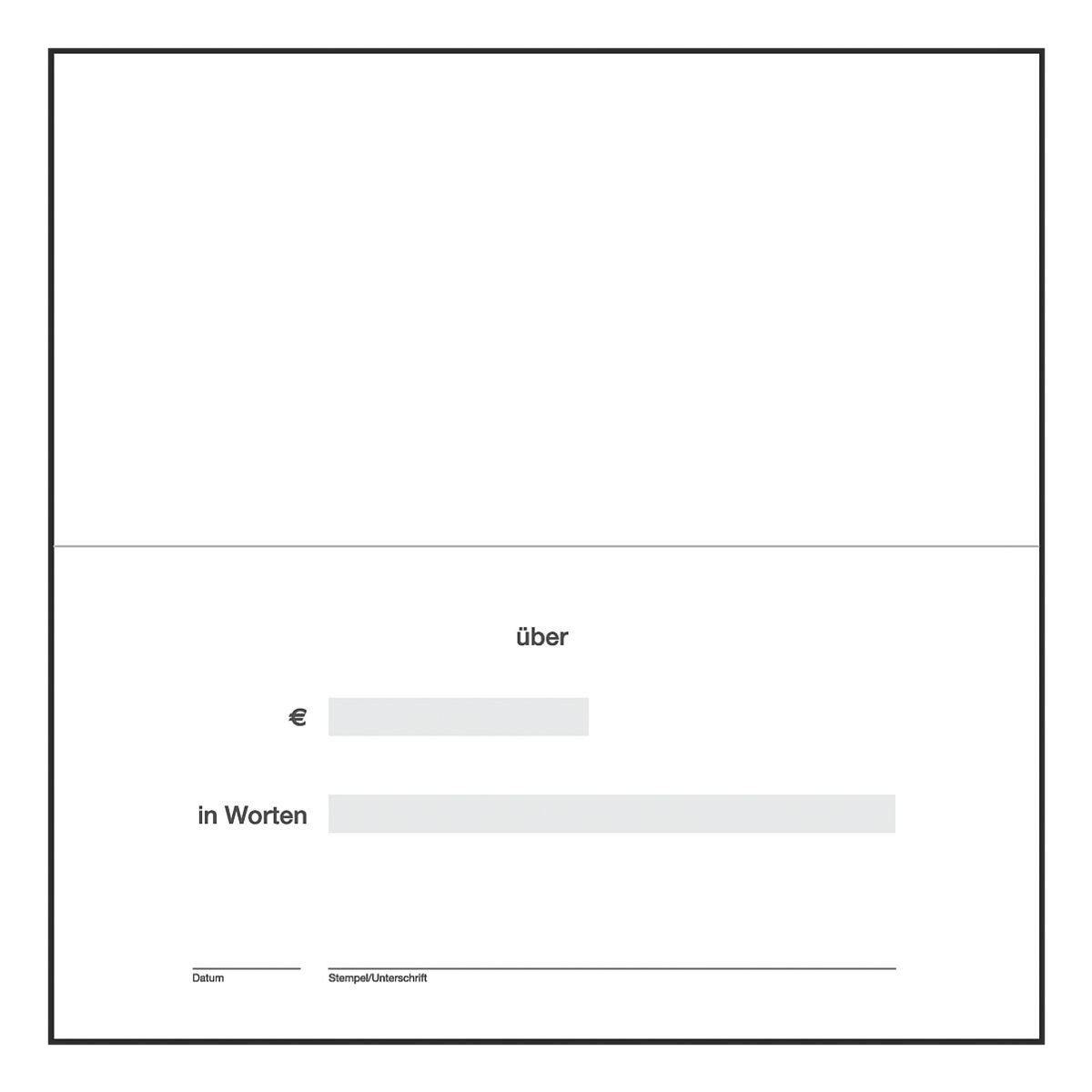 Sigel Geschenkkarte Samba, Gutscheinkarte mit Schriftzug und Innendruck, 25 Karten ohne Umschlag