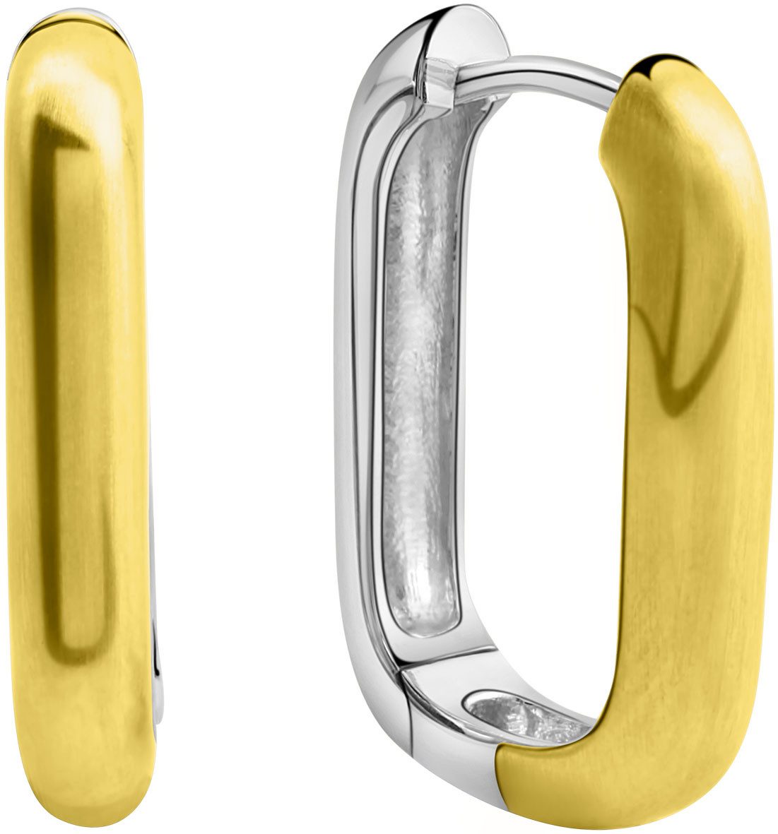 Firetti Paar Creolen Schmuck Geschenk Silber 925 Ohrschmuck Ohrringe bicolor