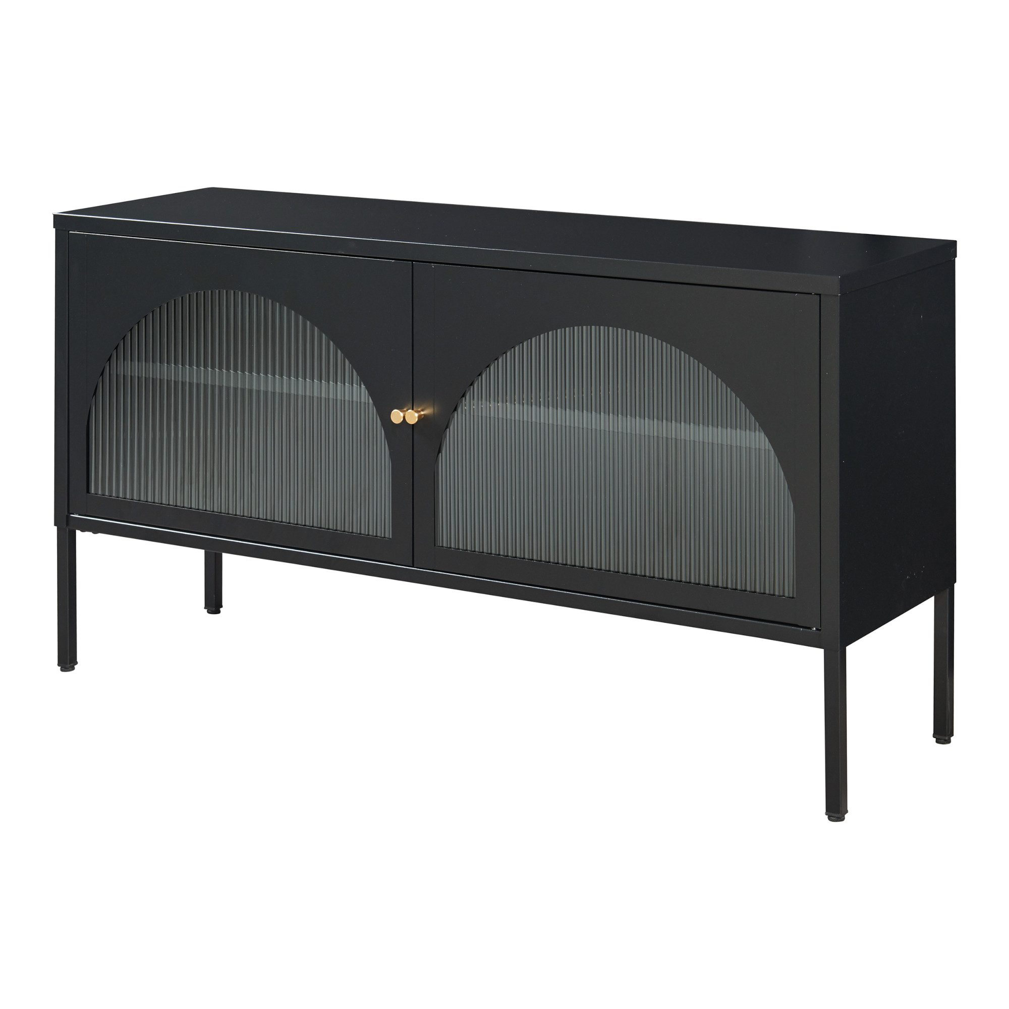 en.casa TV-Schrank »Karlskrona« 115x35x64 cm Schwarz, matt