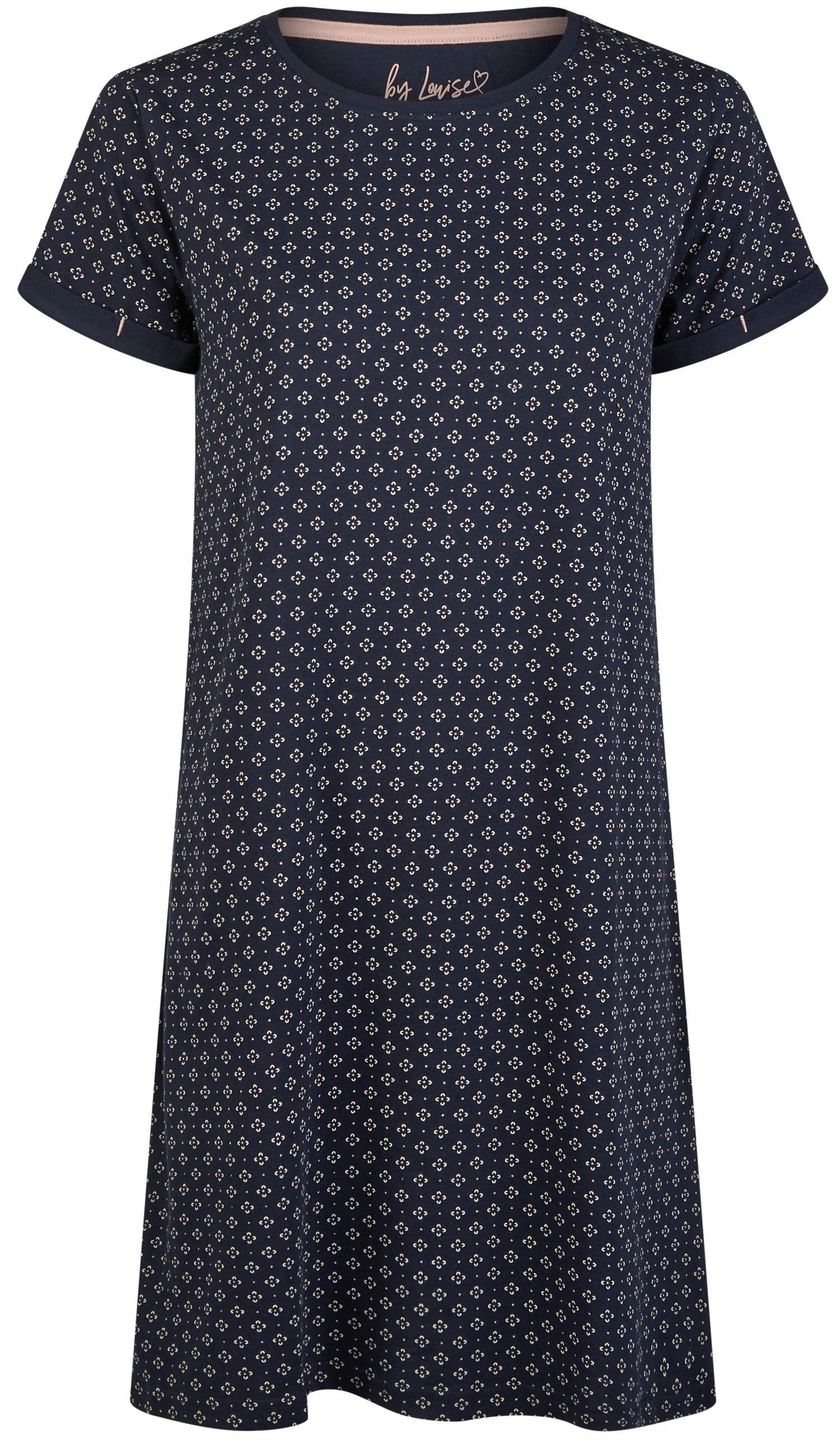 By Louise Nachthemd Damen Schlafshirt mit kurzem Arm (1-tlg) Baumwolle günstig online kaufen