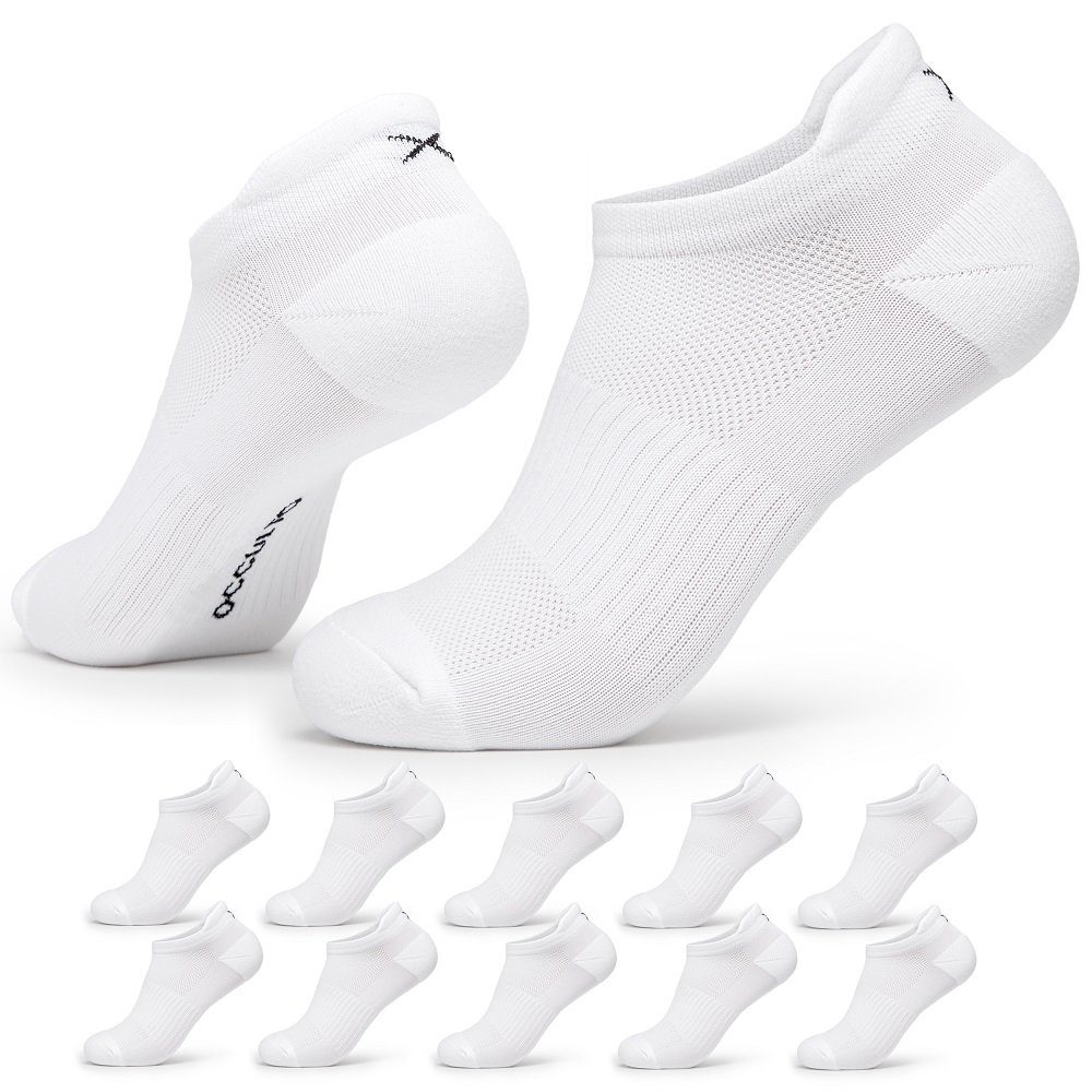 OCCULTO Sportsocken Herren Sport Sneaker Socken 10er Pack (Modell: Rudi) (10-Paar) 10x Wht