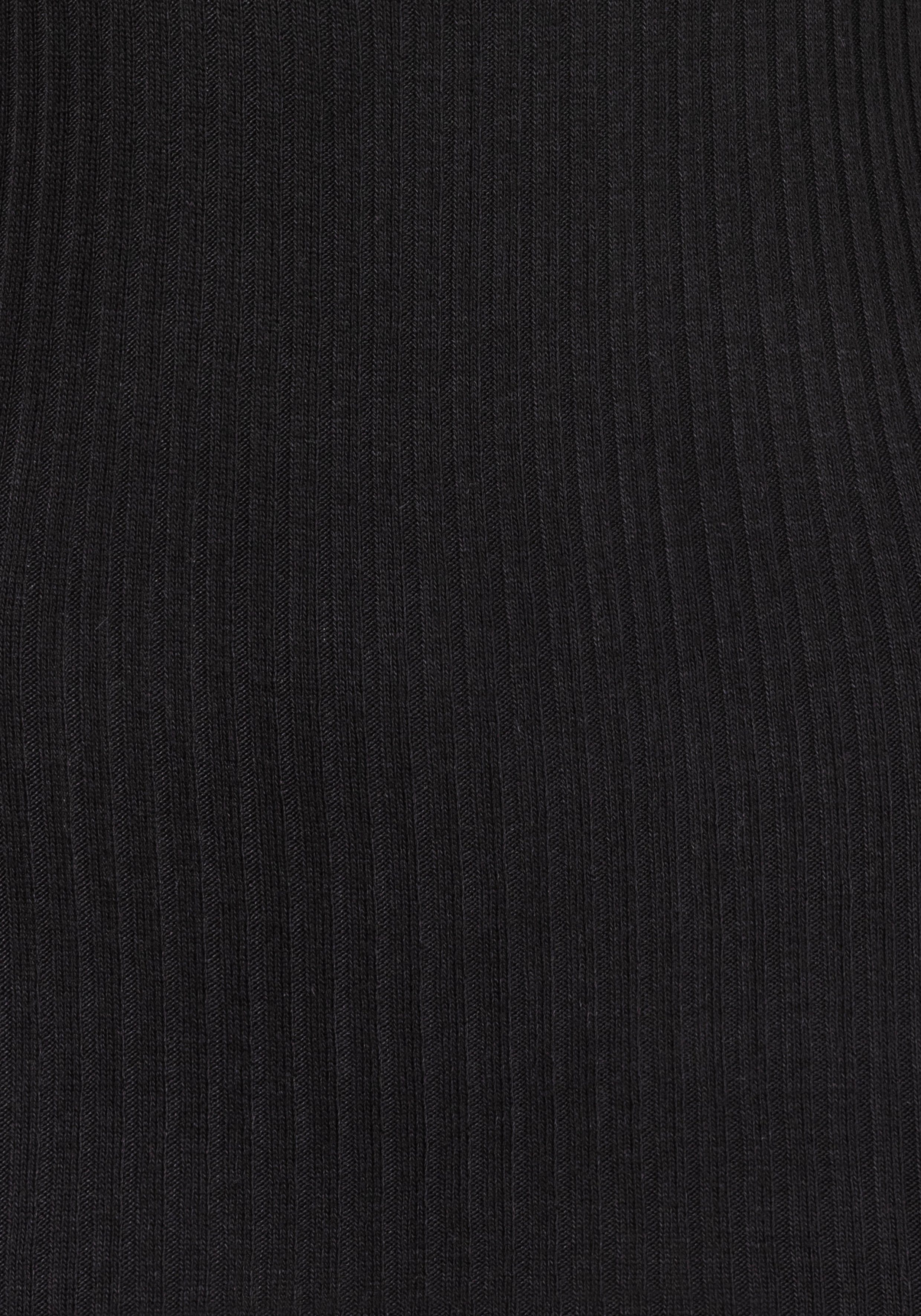 LASCANA T-Shirt aus schwarz modischer Ripp-Qualität