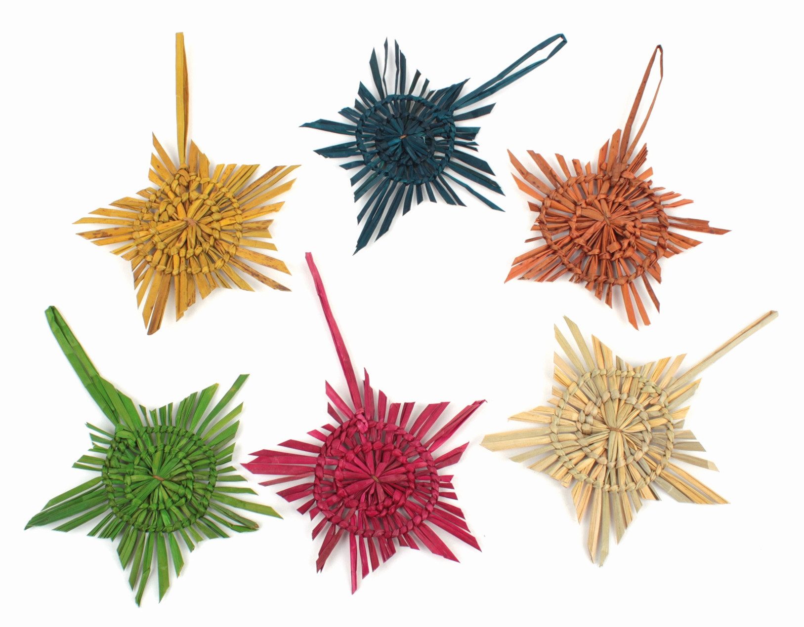 El Puente Weihnachtsfigur Weihnachtsdeko "Sterne", 6er-Set, Handmade, Fair Trade